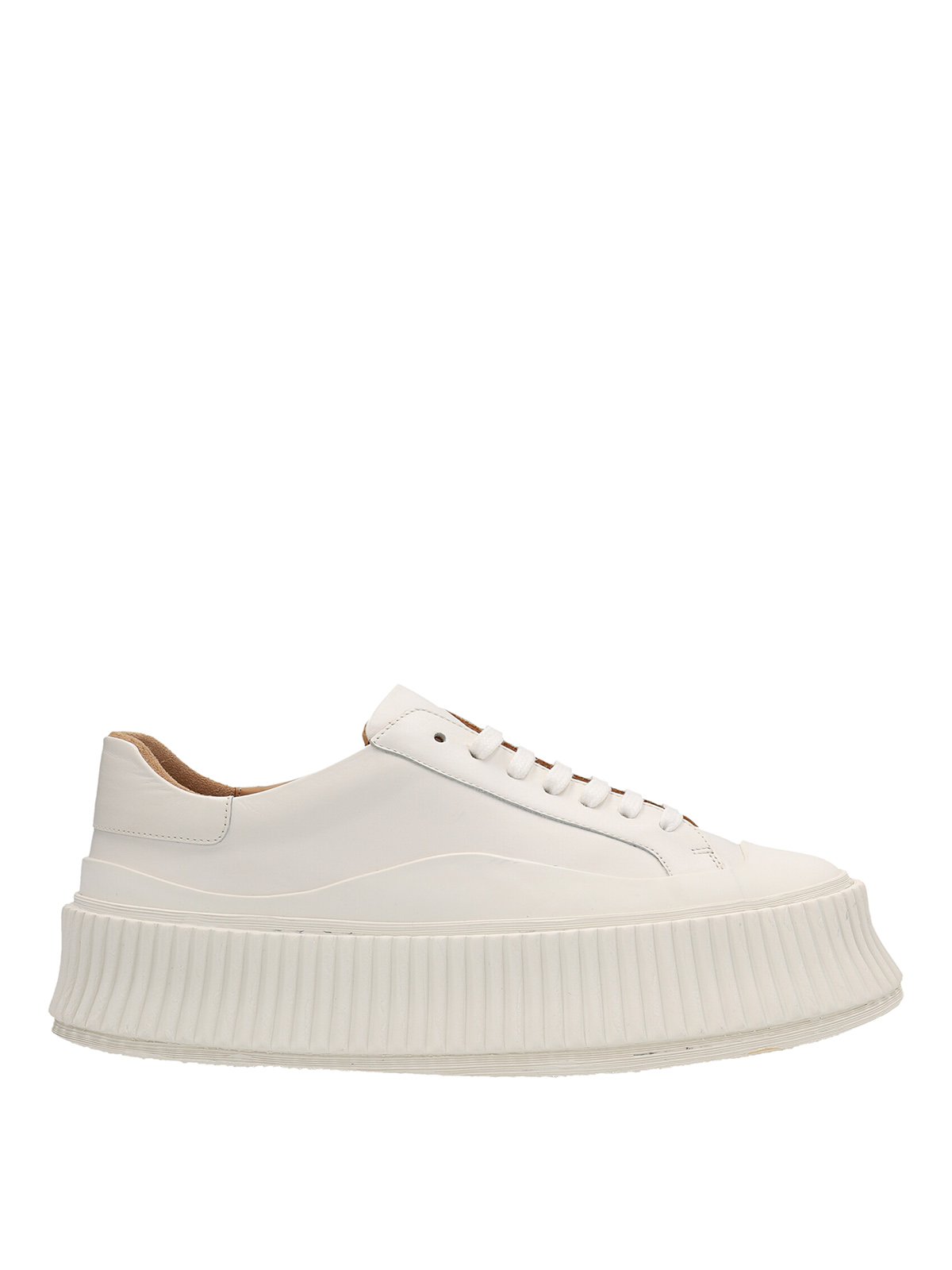 Shop Jil Sander Oversize Sole Sneakers In White