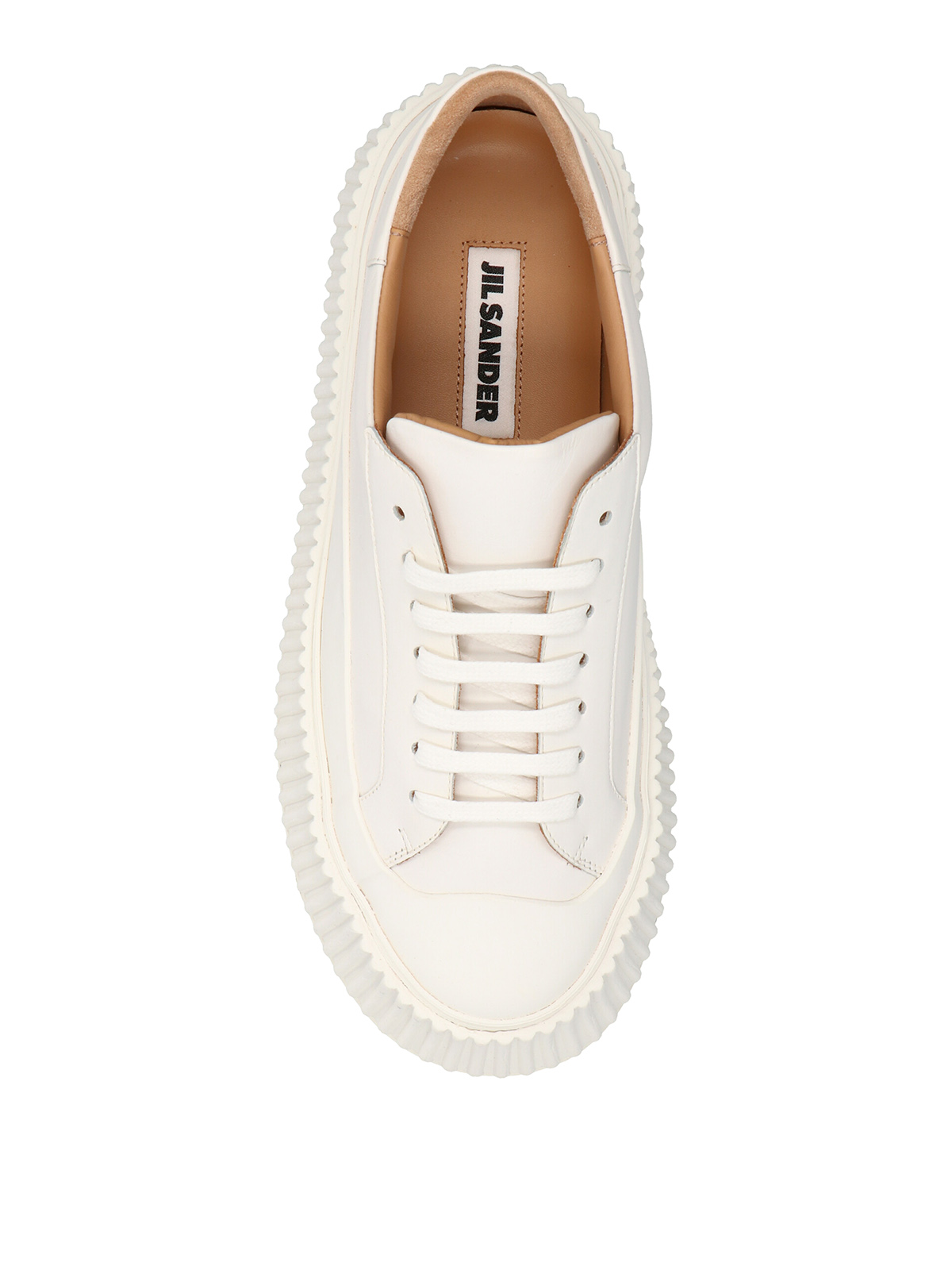Shop Jil Sander Oversize Sole Sneakers In White