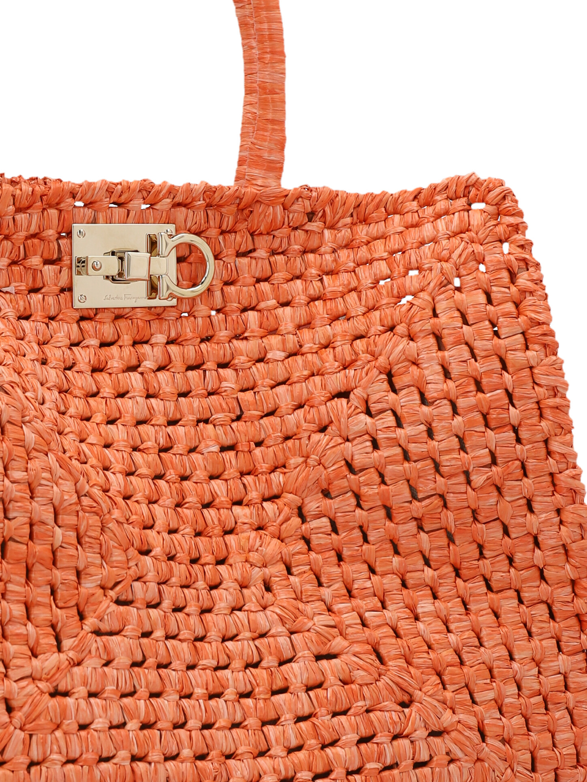 Basket raffia tote bag