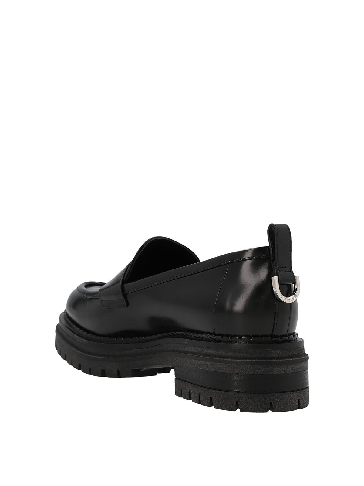 Shop Sergio Rossi Oversize Sole Loafers In Negro