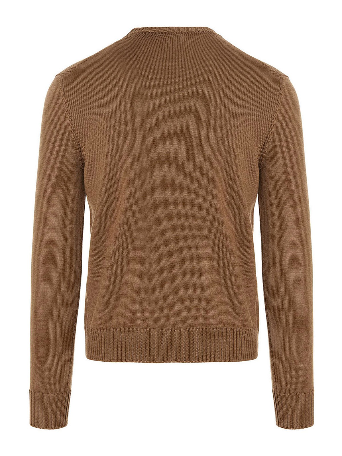 Shop Ballantyne Crewneck Wool Sweater In Beige