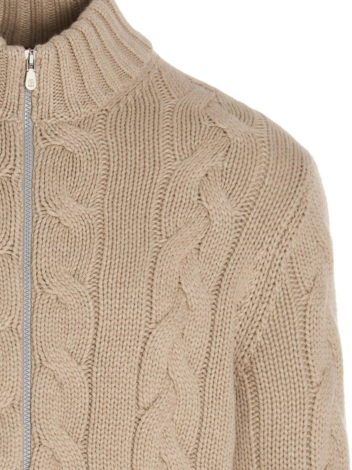 Brunello Cucinelli Braided Zipper Cardigan Jacket