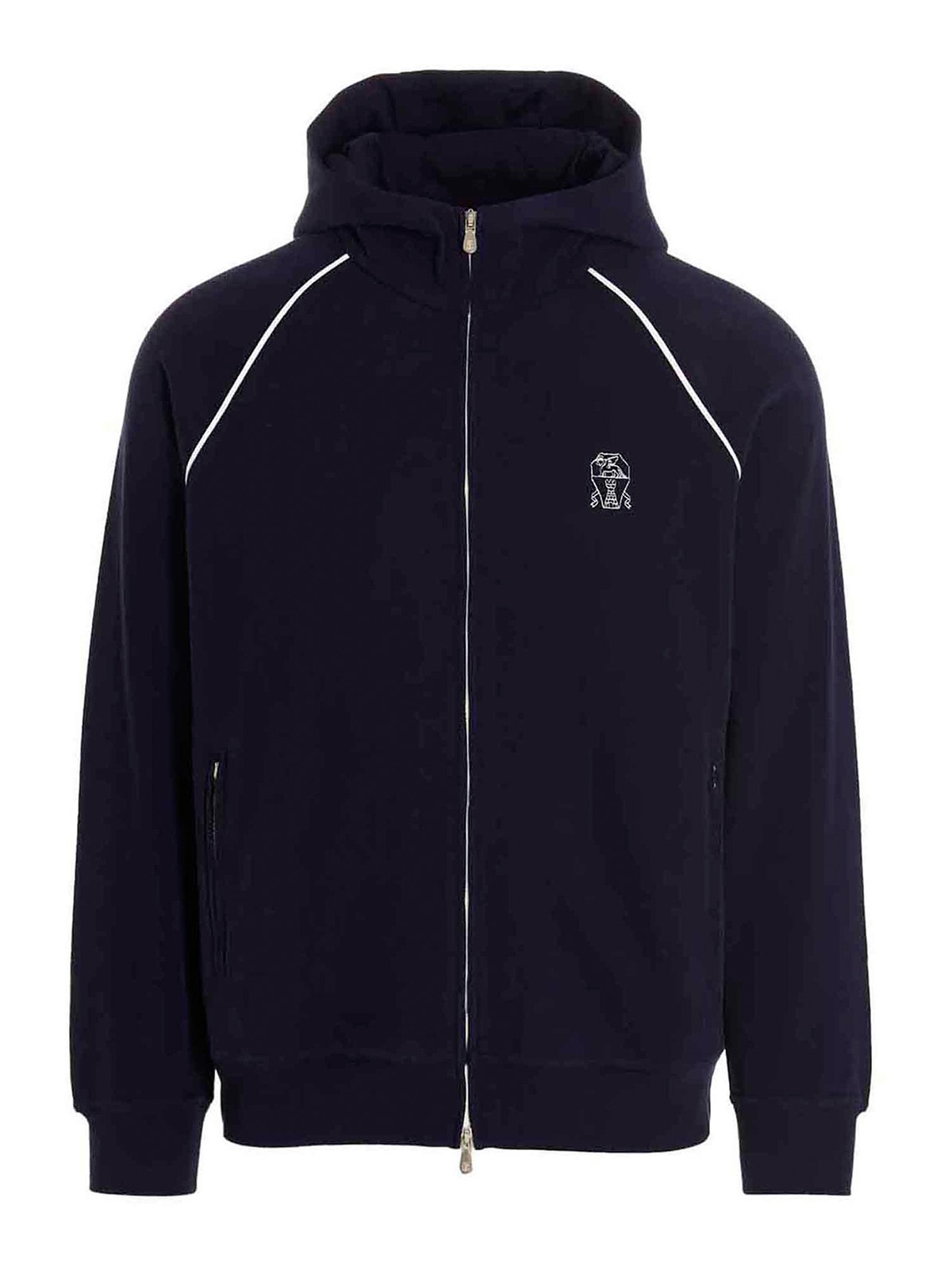 ブルゾン BRUNELLO CUCINELLI Logo embroidery lame sweatshirt Brunello cucinelli Logo embroidery lamé sweatshirt available