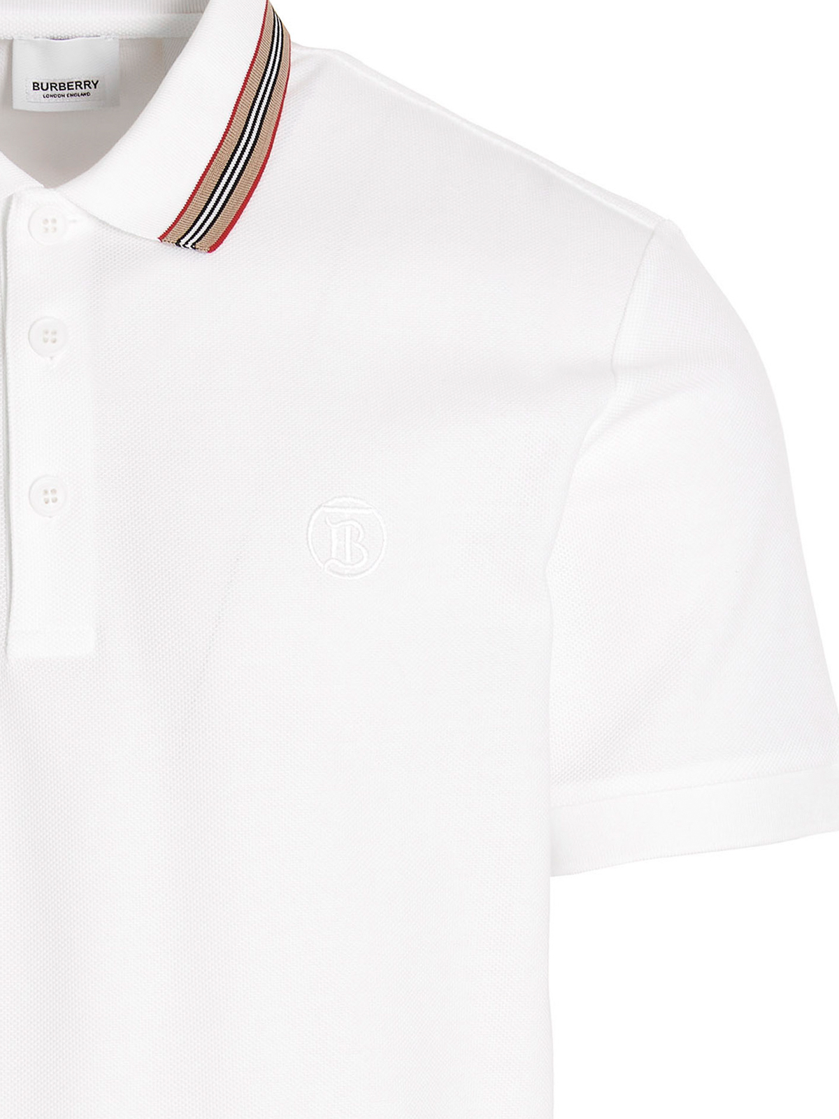 Burberry Pierson polo shirt - White - Men | 8056225 | thebs.com