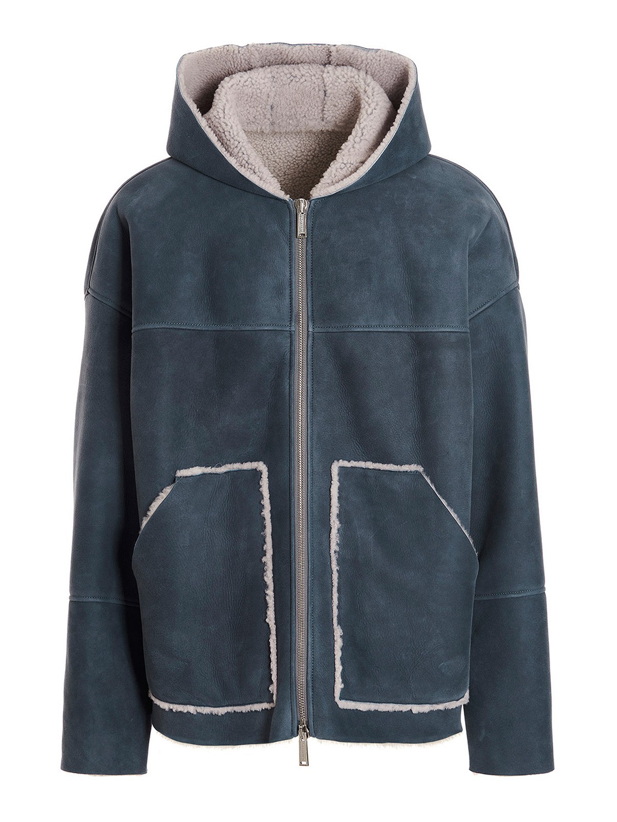 Dsquared2 毛皮/ムートンコート - ライトブルー|S74AM1284SY1514523