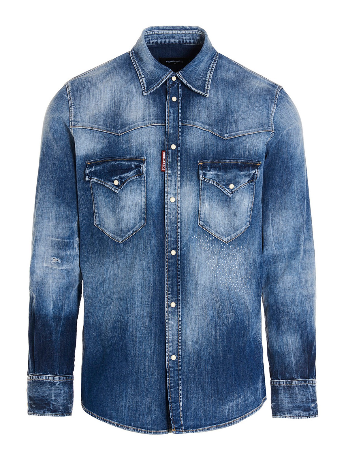 Dsquared2 New Western Shirt In Light Blue