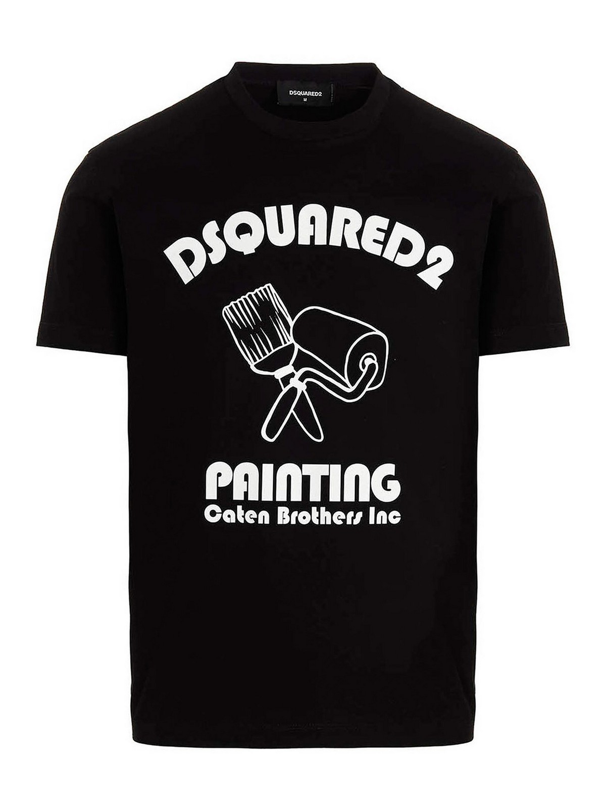DSQUARED2 22SS アートプリントTシャツ ブラック M Dsquared2 Painting t-shirt - Black - Men|S74GD1036S23009900