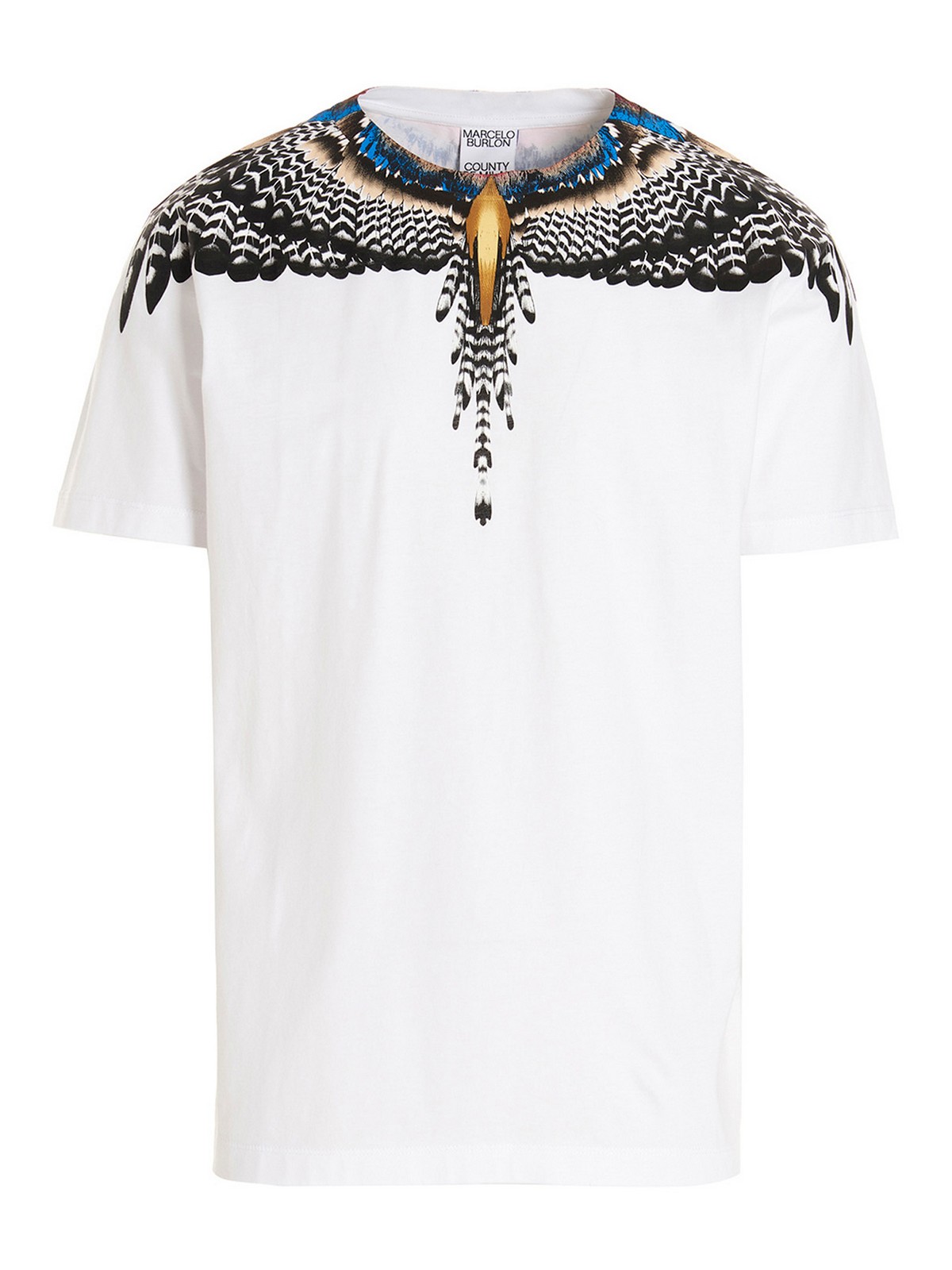 MARCELO BURLON｜SHORT-SLEEVED ROUND NECK T-SHIRTS (CMAA0 Marcelo Burlon Embroidered-Logo Detail T-Shirt, Size X-Small