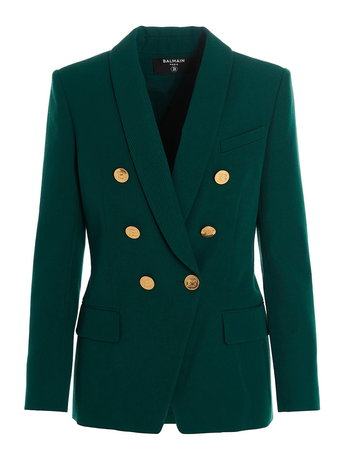 balmain blazer green