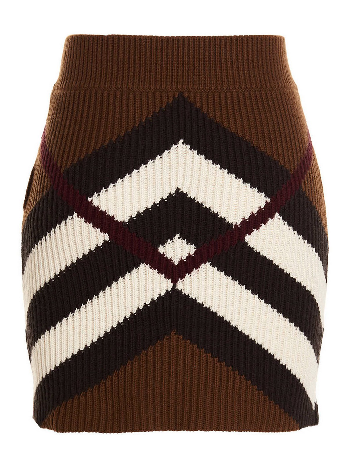 Shop Burberry Kiri Skirt In Brown