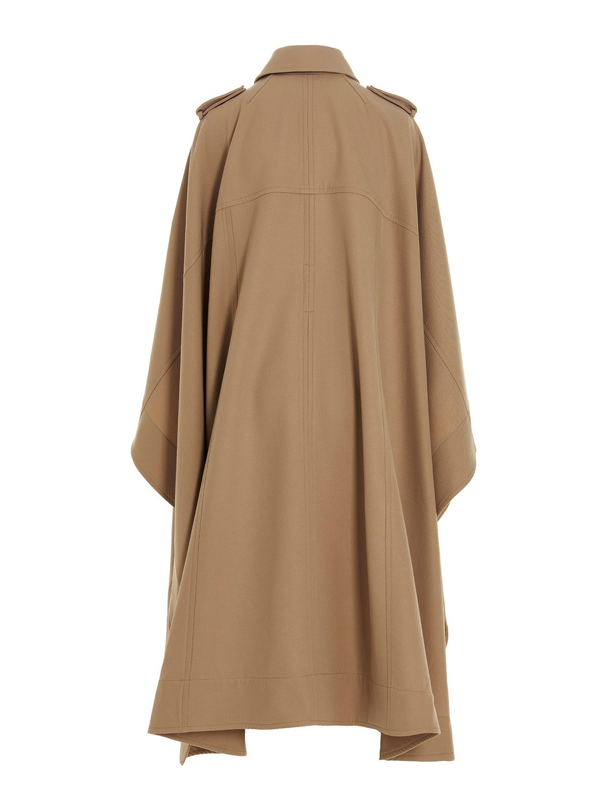 Chloe' Wool gabardine cape - Beige - Women | C22AMA10070278