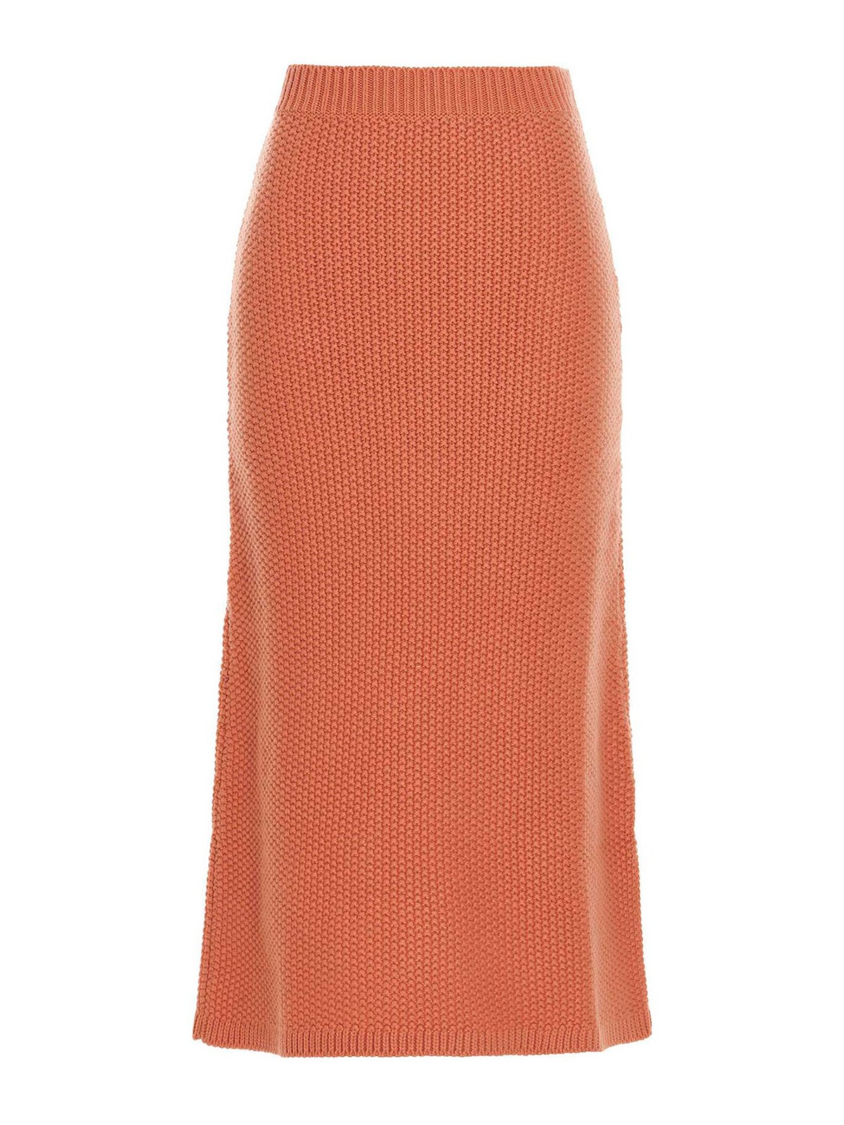 Chloé Knit Long Skirt In Naranja