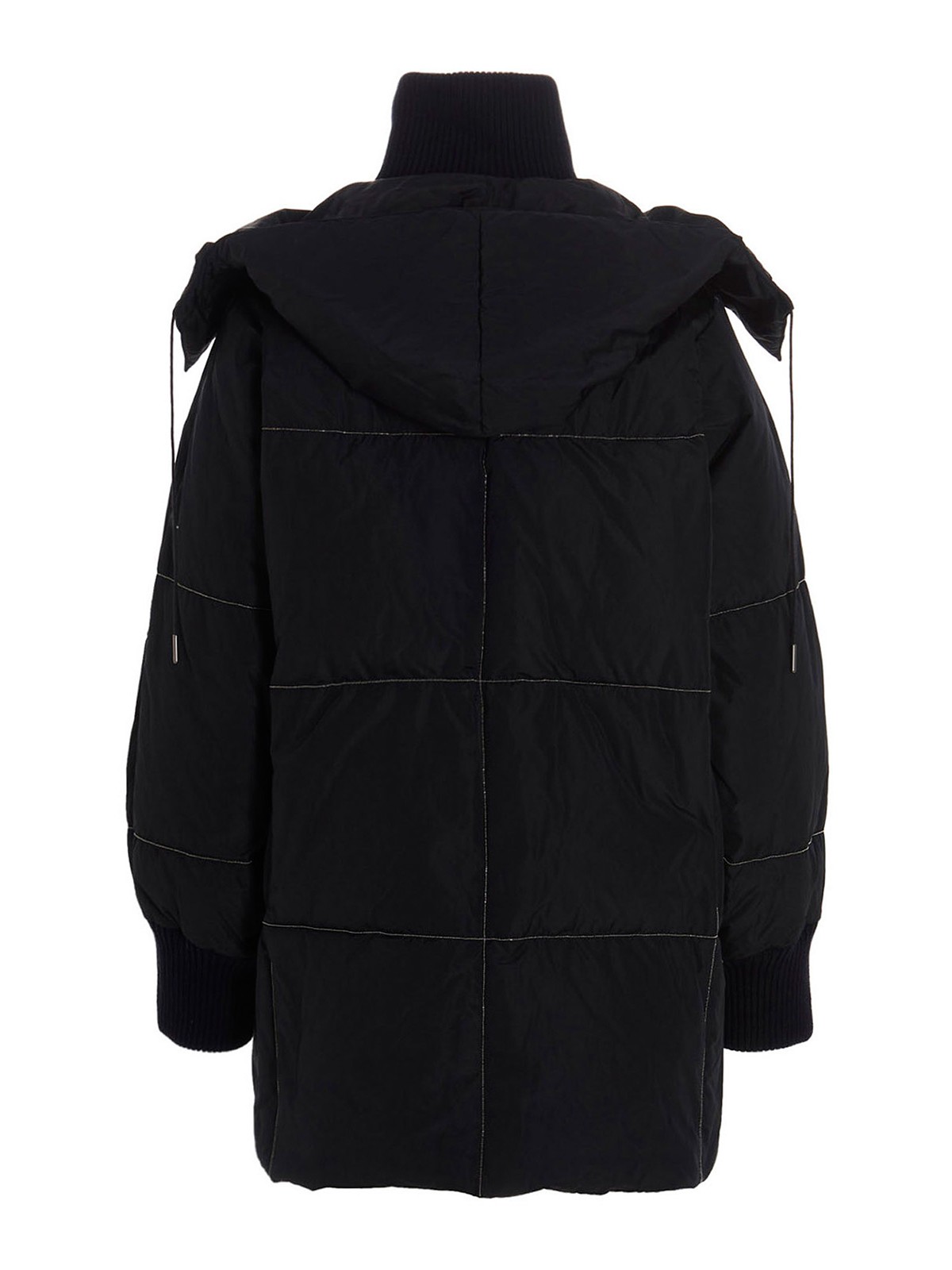 Fabiana Filippi Hooded cocoon down jacket - Blue