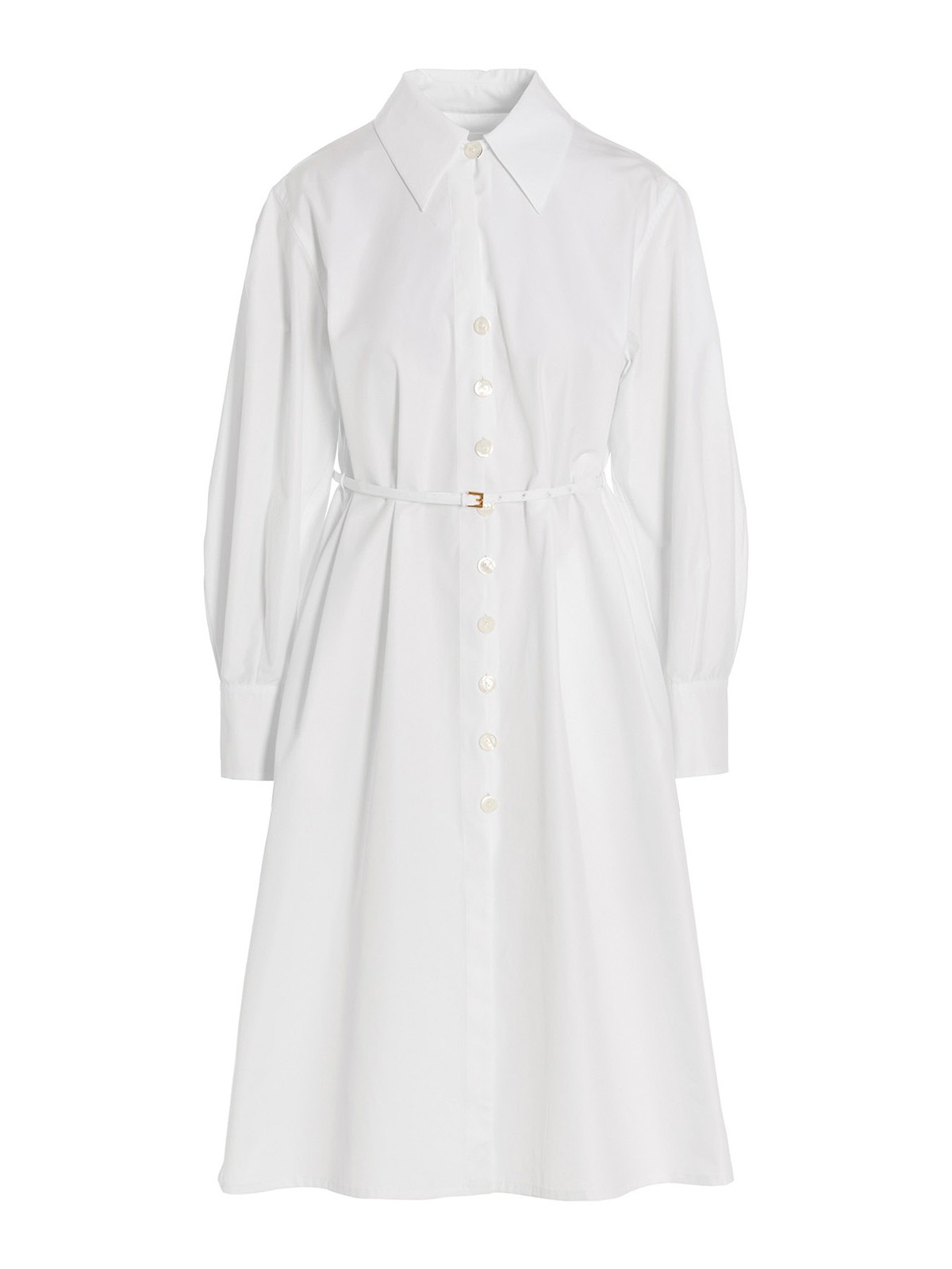 ワンピース Jil Sander White poplin shirt dress (J02CT0389J45002 100) Cotton poplin shirt dress in white - Jil Sander | Mytheresa