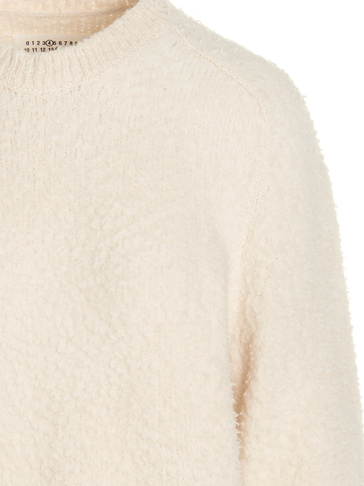 Shop Maison Margiela Fur-effect Sweater In White