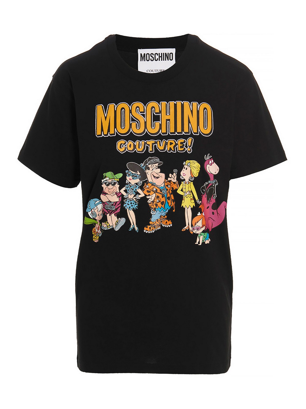 Moschino Flinstones Printed T-shirt In Negro