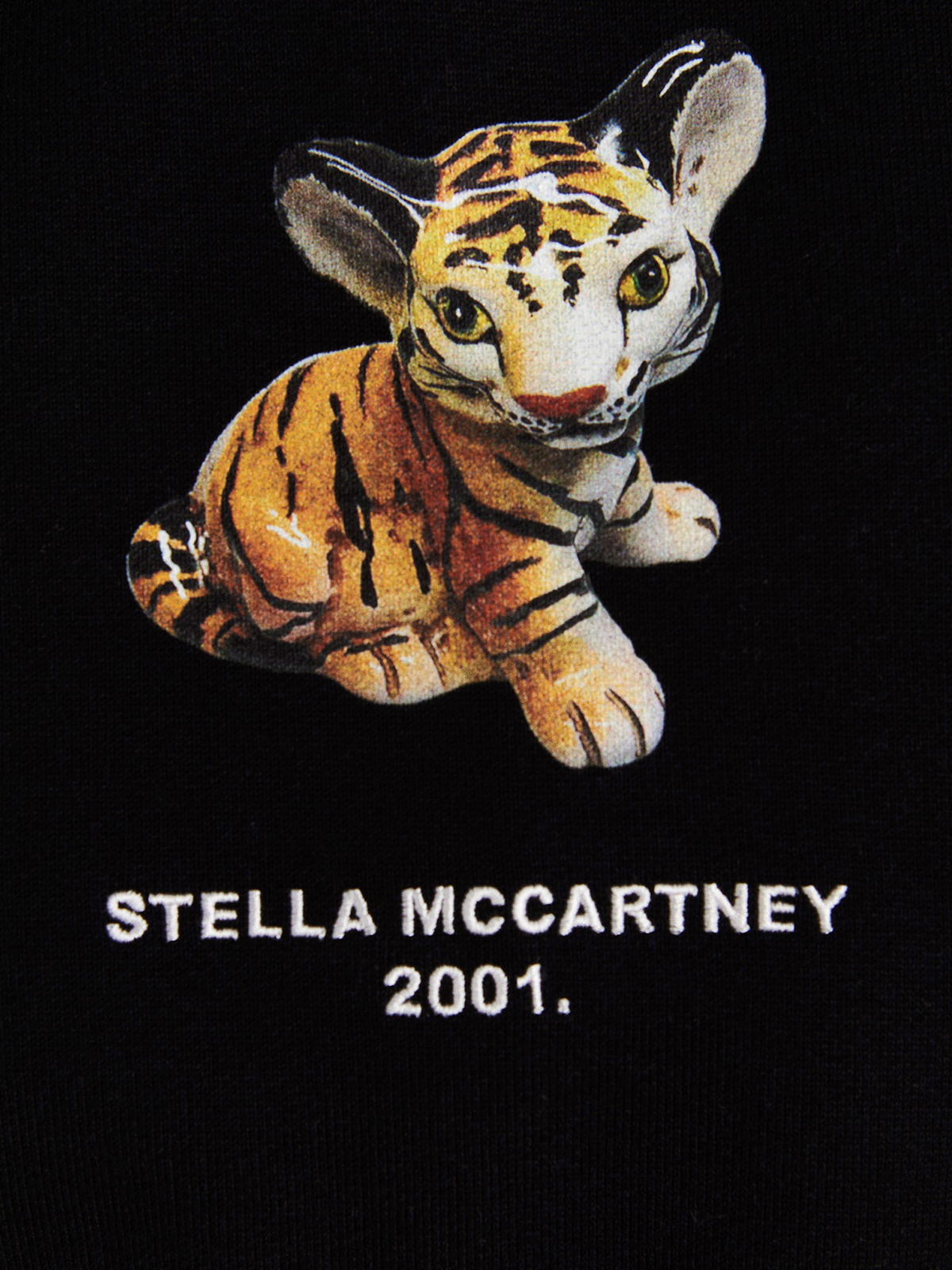 Shop Stella Mccartney Tiger Printed Hoodie In Black