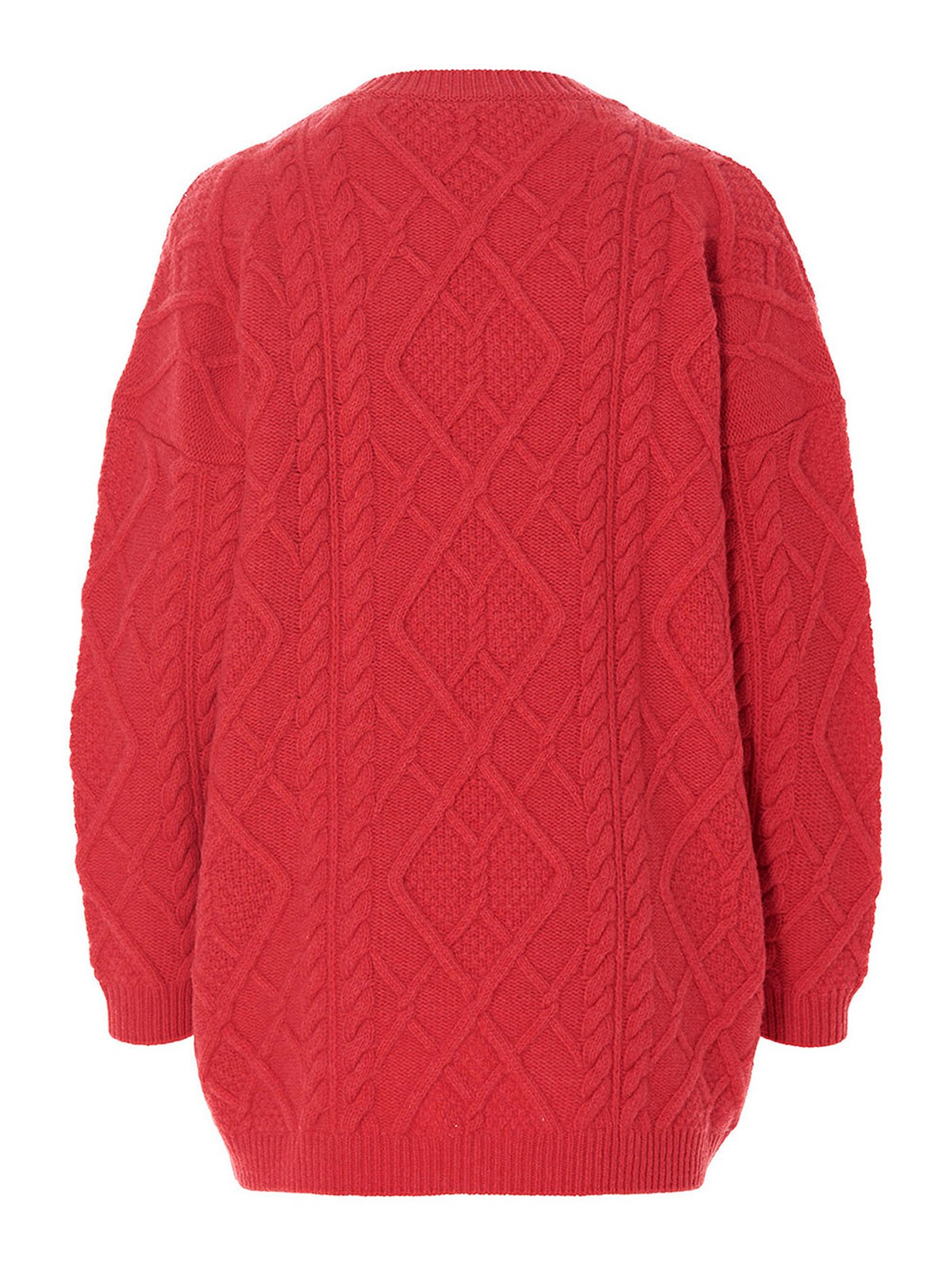 Shop Stella Mccartney Cable-knit Sweater In Fuchsia