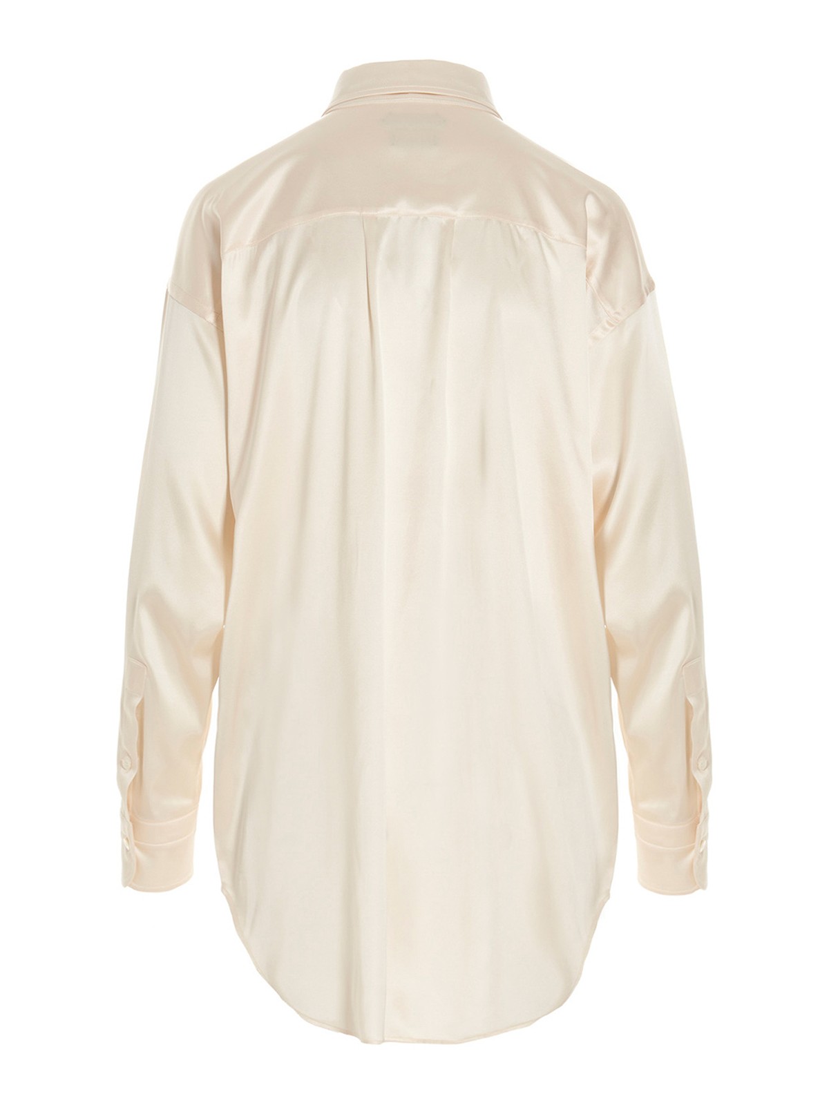 Shop Tom Ford Silk Satin Shirt In Blanco