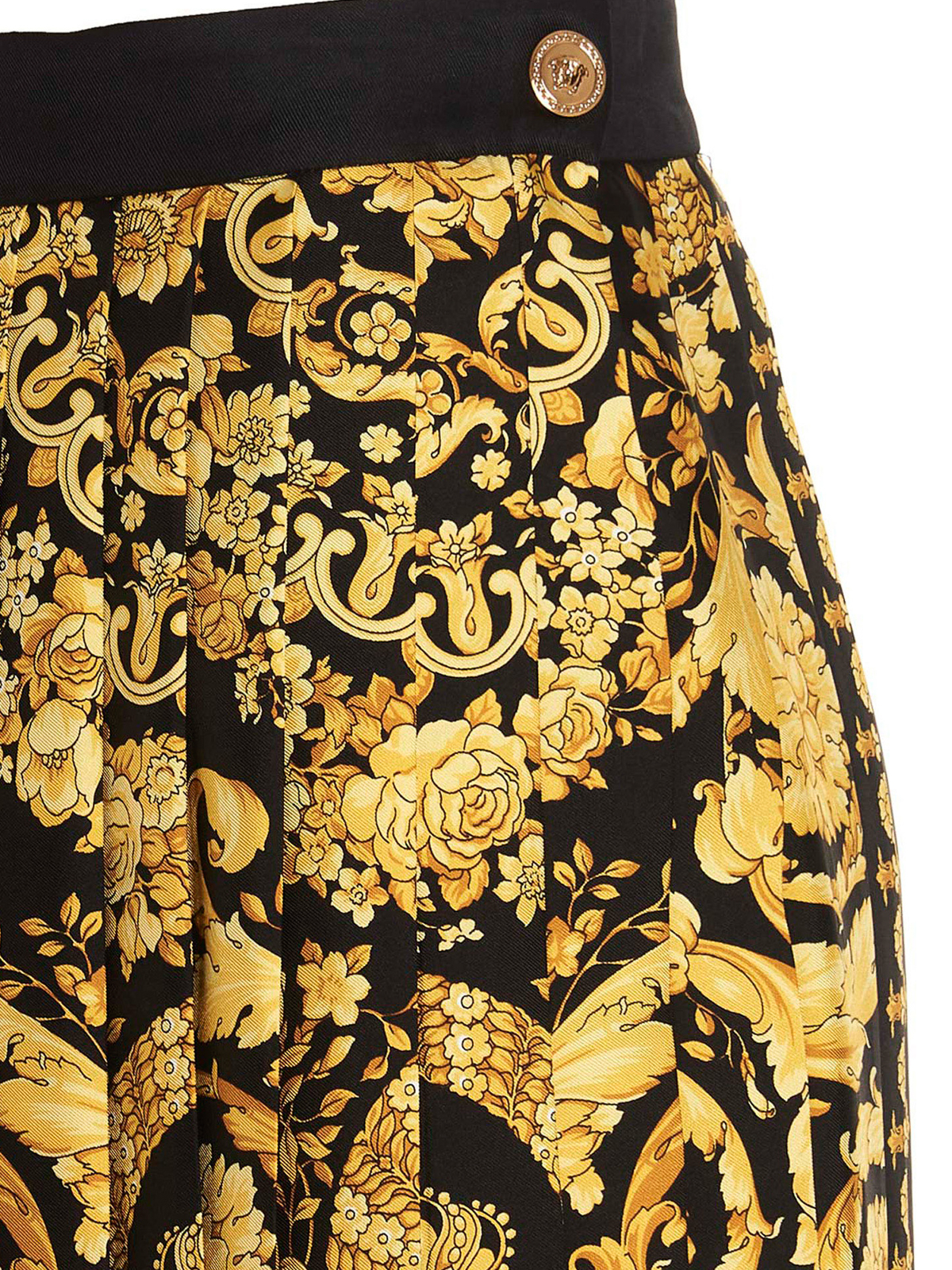 Shop Versace Barocco Skirt In Multicolor