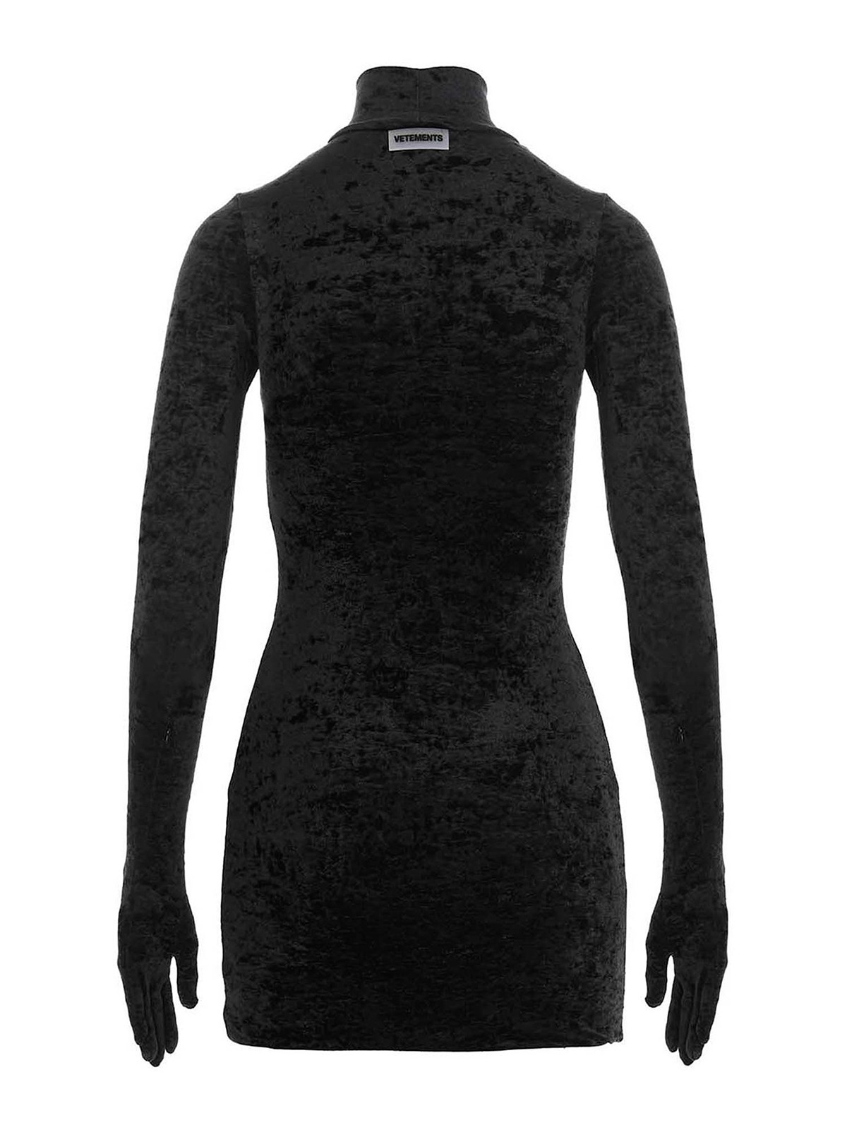 Vetements Gloves velvet dress - Black - Women|WA53DR550BBLACK