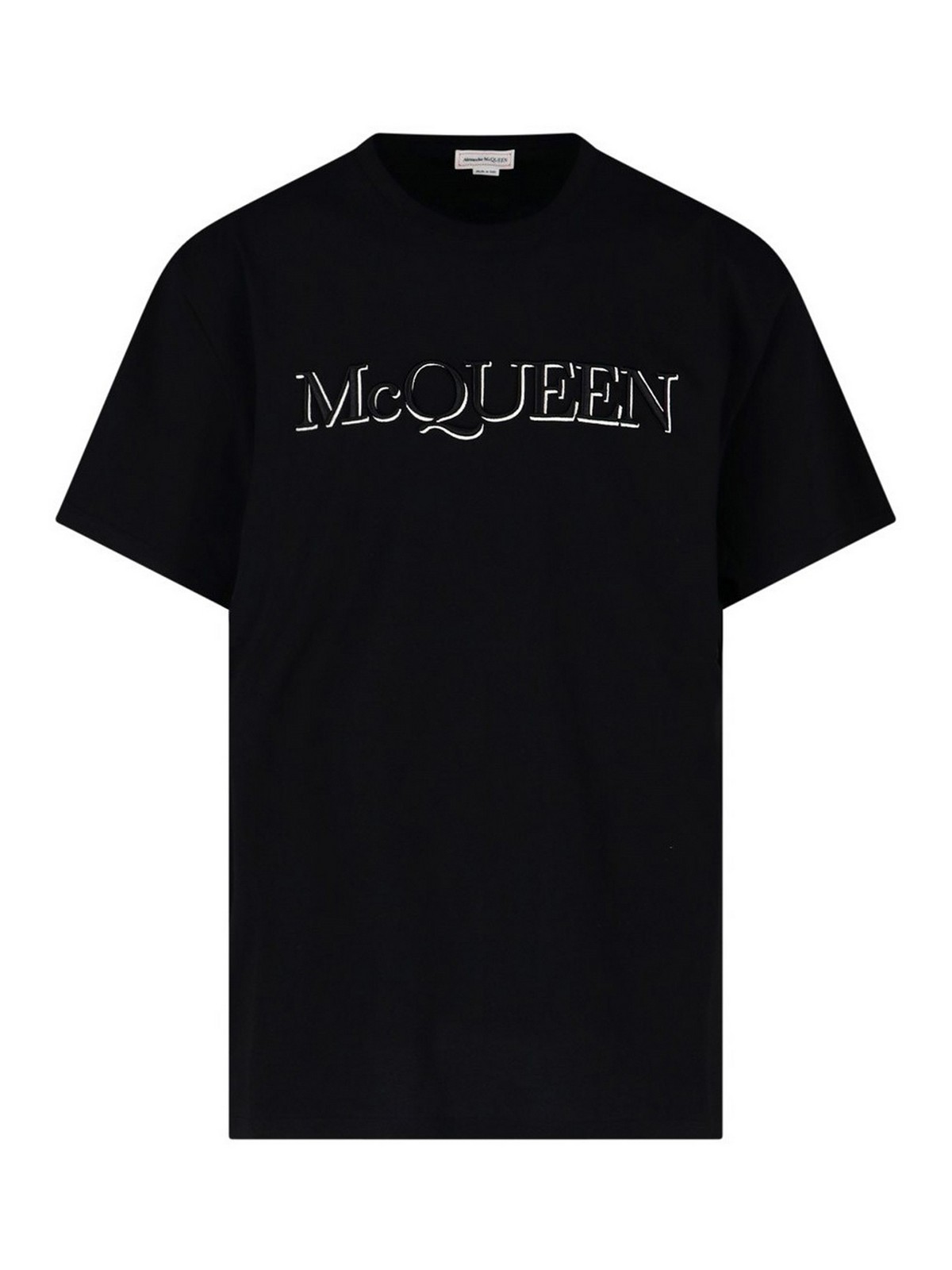 Alexander Mcqueen Crew neck logo T-shirt - Black|649876QTZ560901