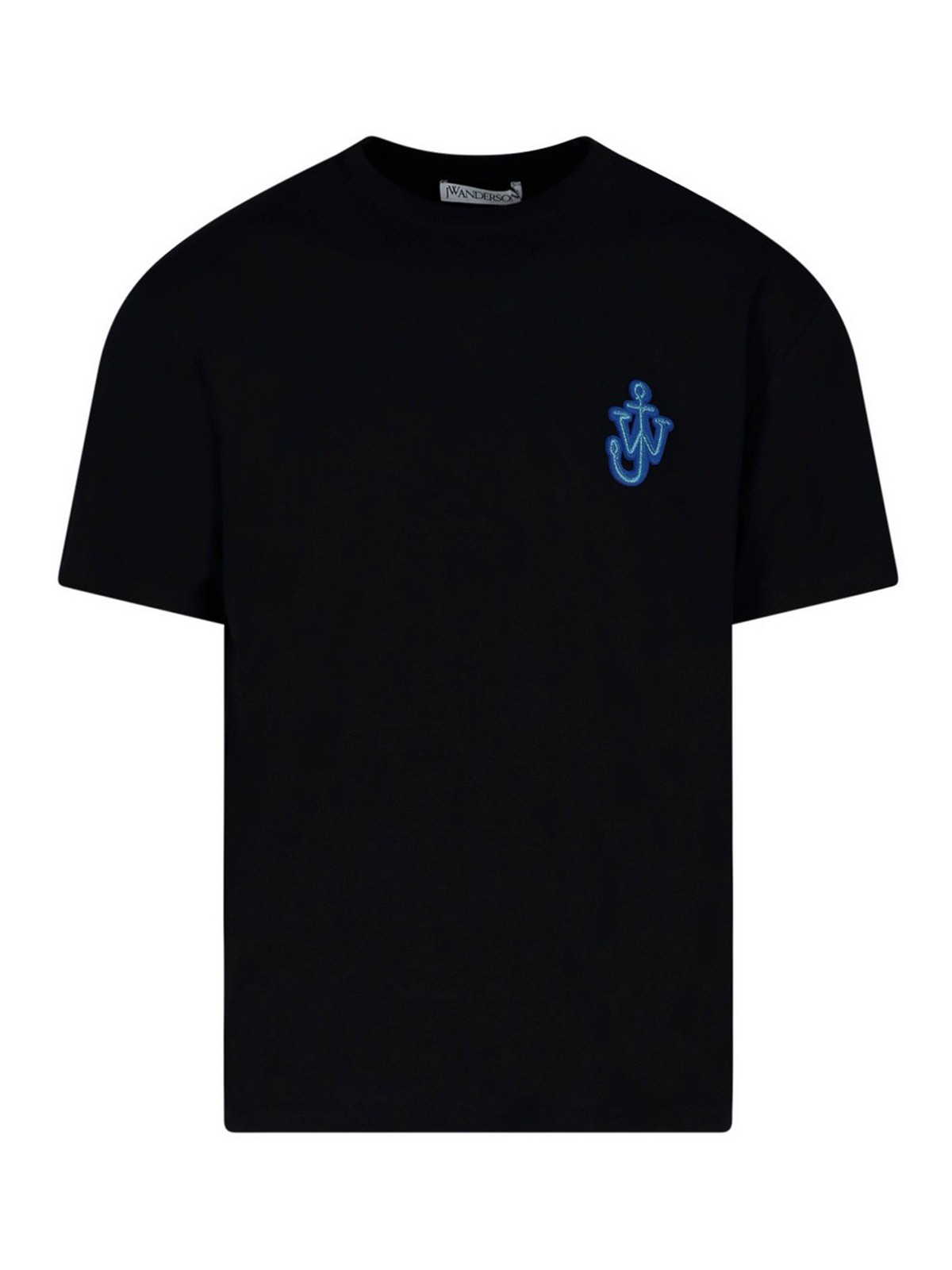 Jw Anderson Chest Logo Patch T-shirt In Black