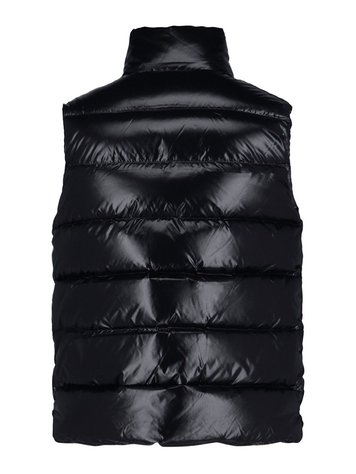 Moncler Padded vest with logo patch - Black - Men