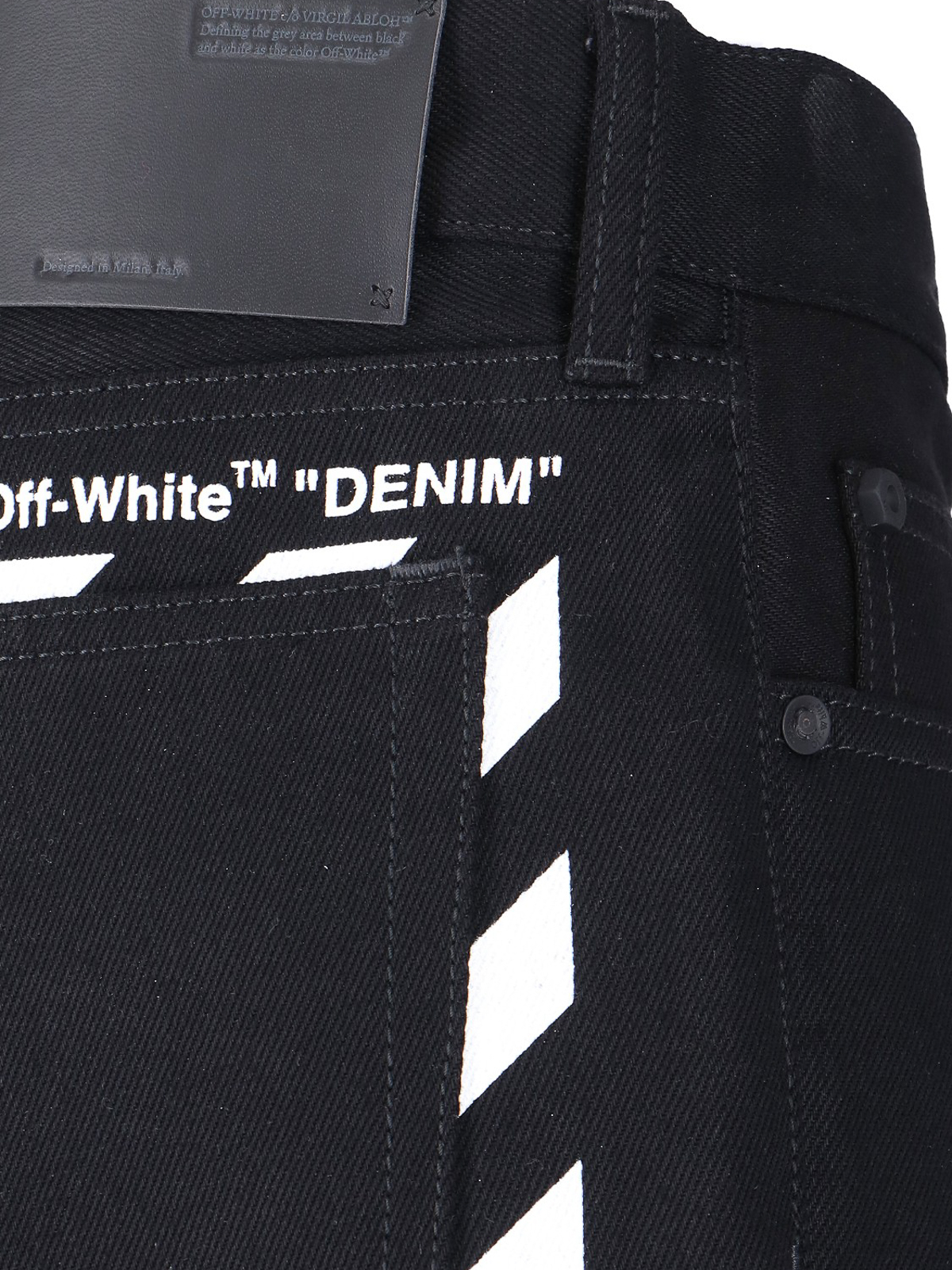 Off-White Men's Slim Jeans with Diag Print