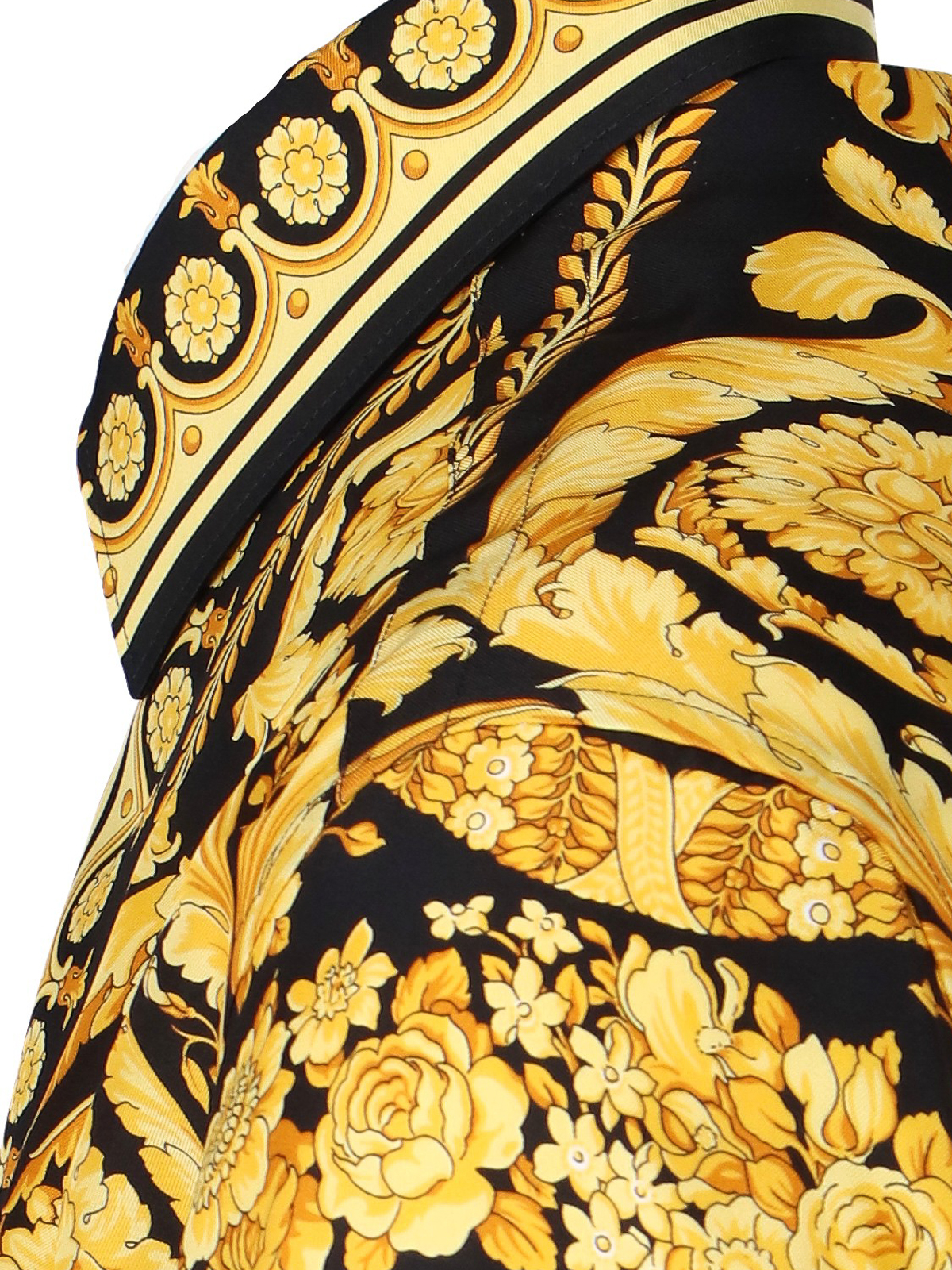 Shop Versace Baroque Print Shirt In Dorado