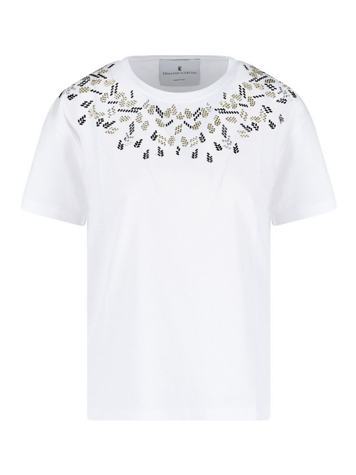 Ermanno Scervino Crystals T-shirt In White
