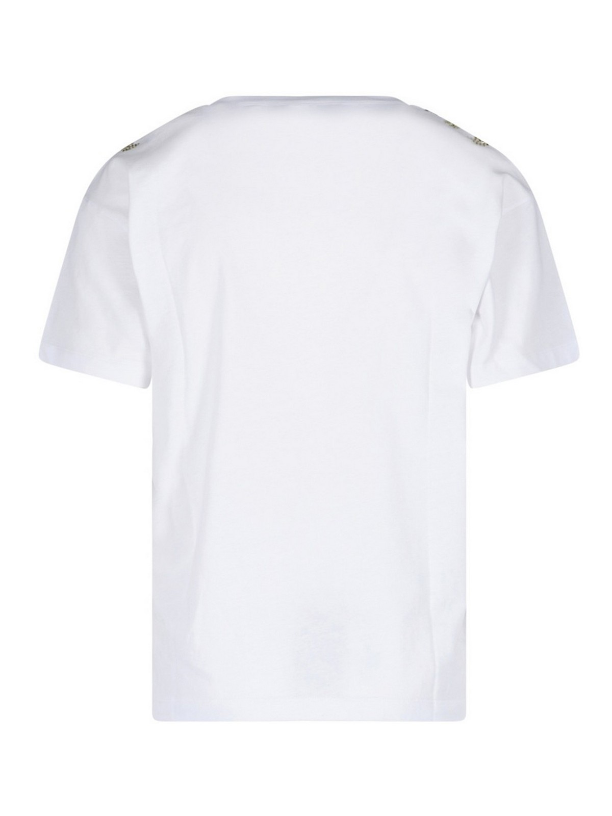 Shop Ermanno Scervino Crystals T-shirt In White