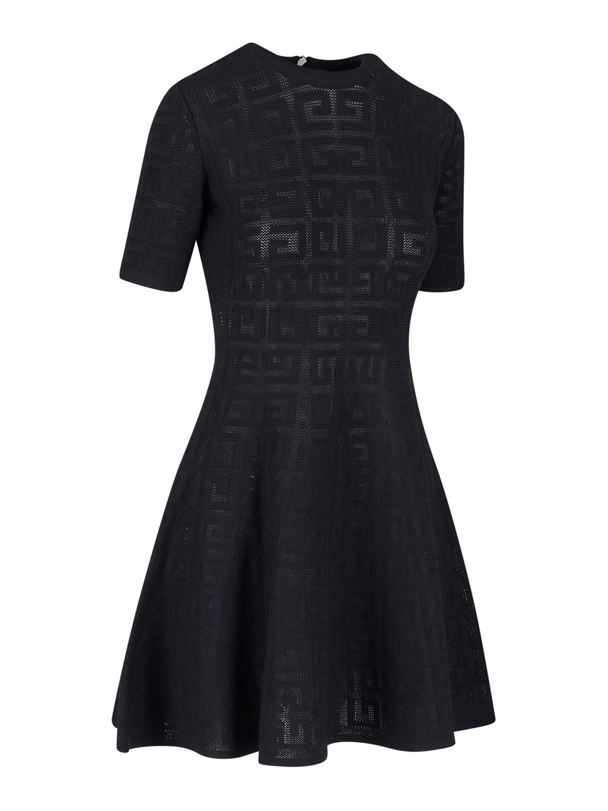 Shop Givenchy 4g Jacquard Logo Mini Dress In Black