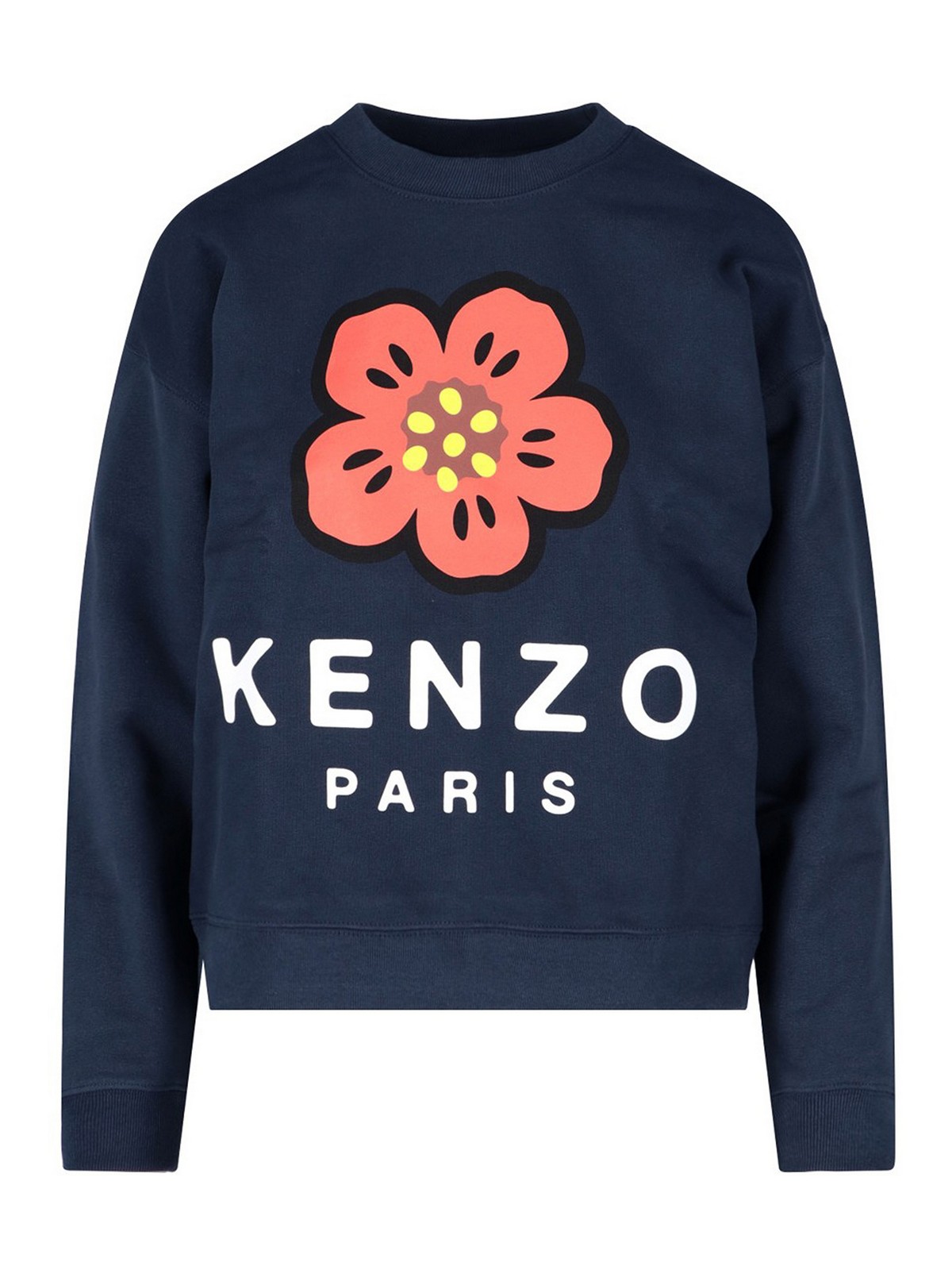 Kenzo Felpa Boke Flower Blu Donna FC62SW0114ME77 thebs