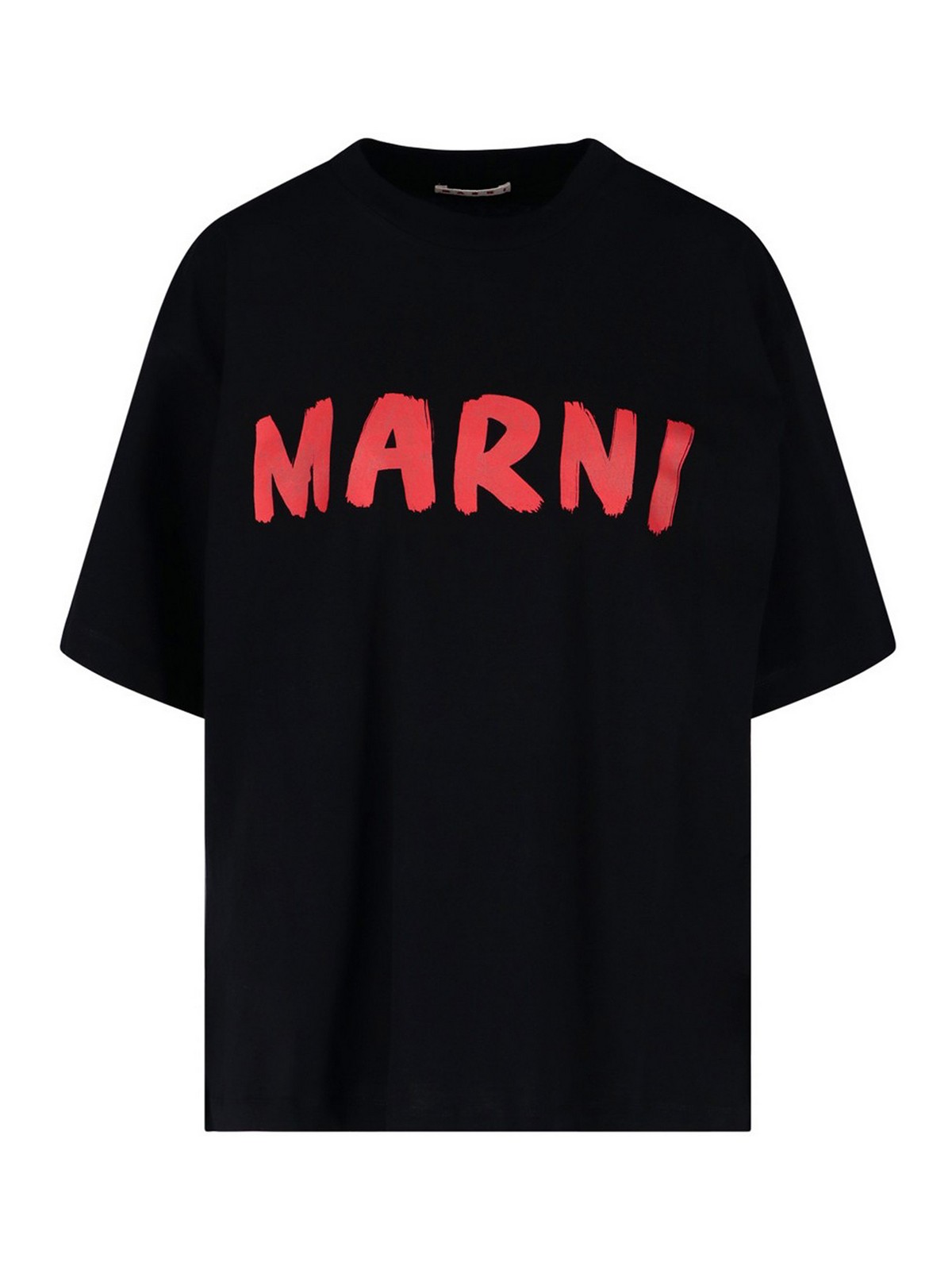 Marni Logo T-shirt - Black - Women|THJET49EPHUSCS11LON99