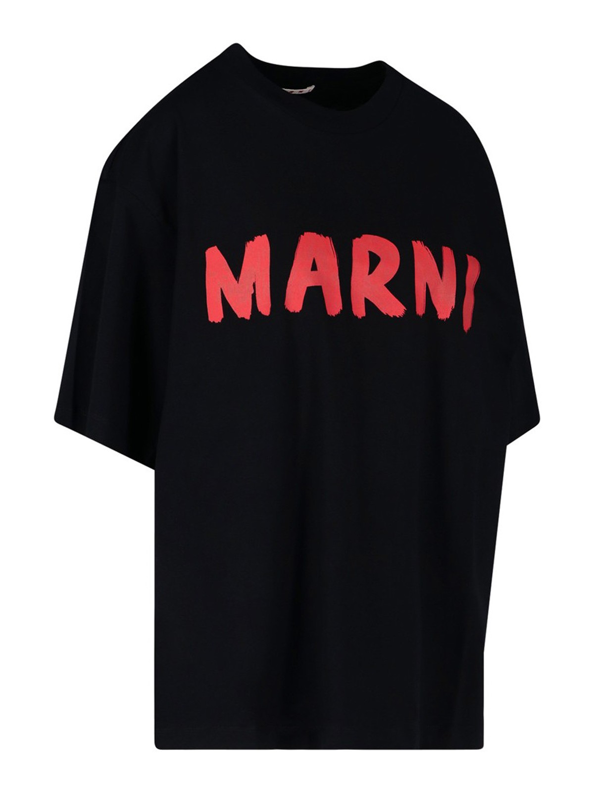 Marni Logo T-shirt - Black - Women|THJET49EPHUSCS11LON99