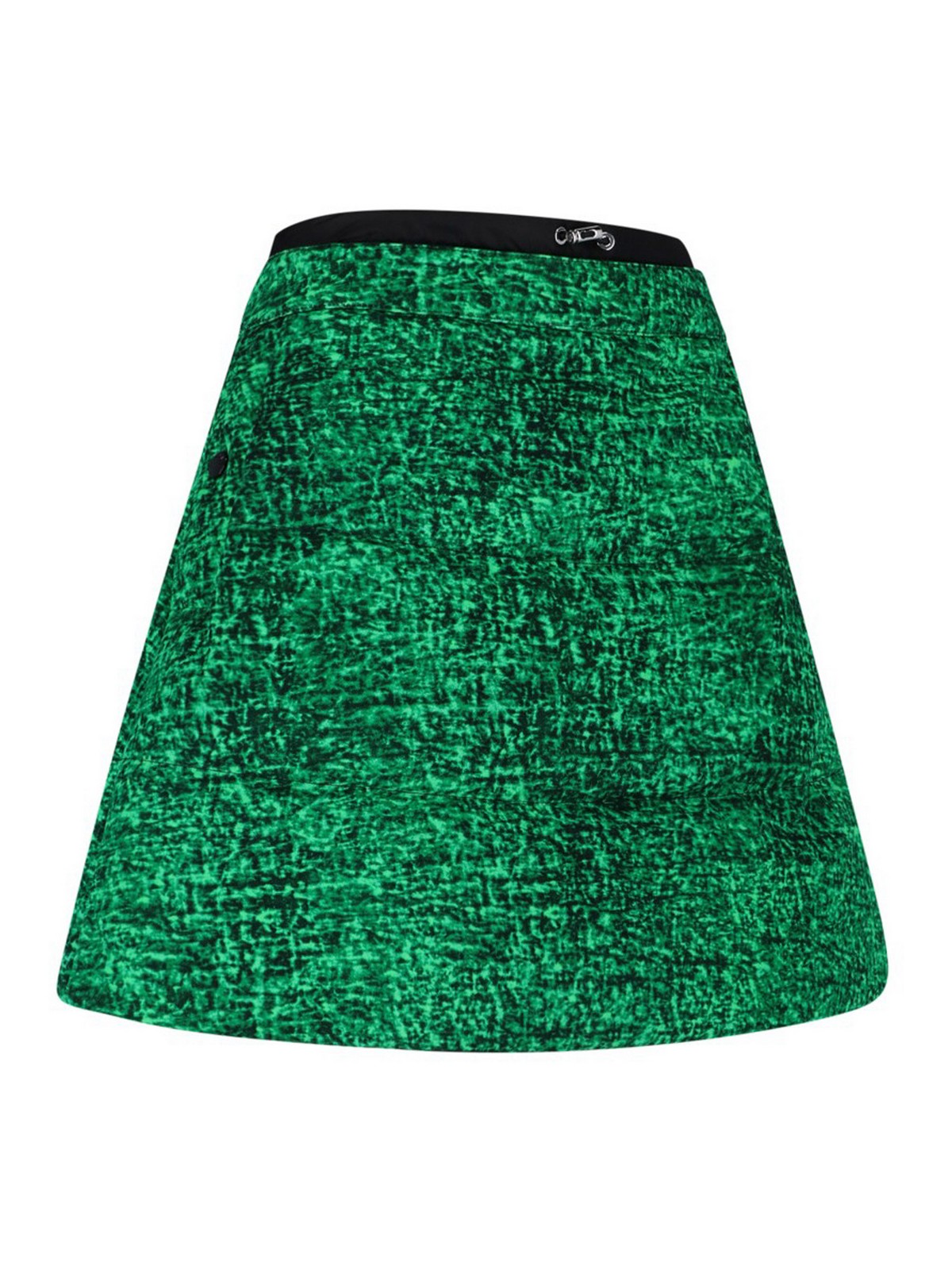 Shop Moncler Printed Mini Skirt In Verde