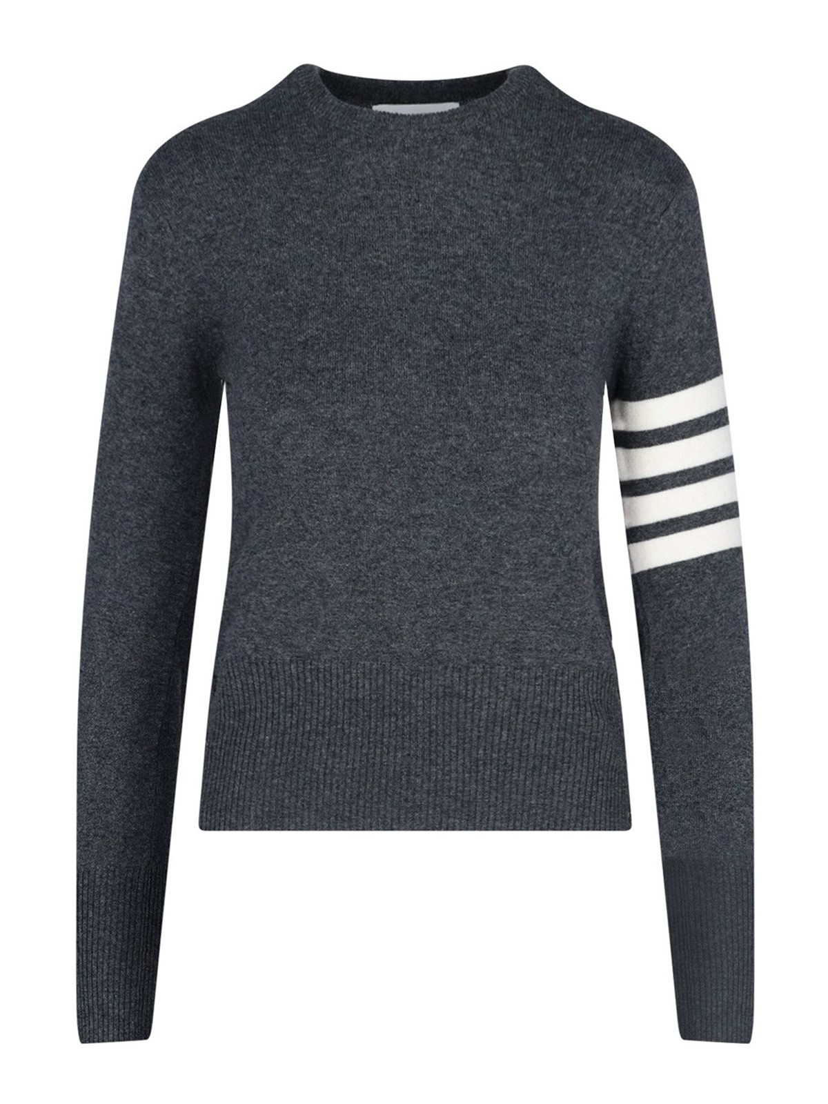Shop Thom Browne 4-bar Cashmere Sweater In Grey