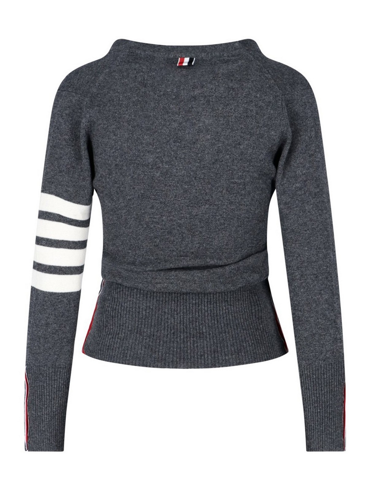 Shop Thom Browne 4-bar Cashmere Sweater In Grey