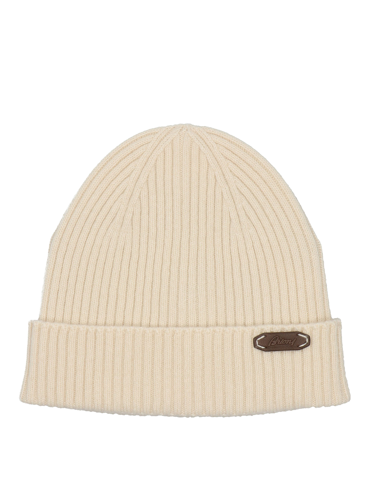 Shop Brioni English Ribbed Beanie In White