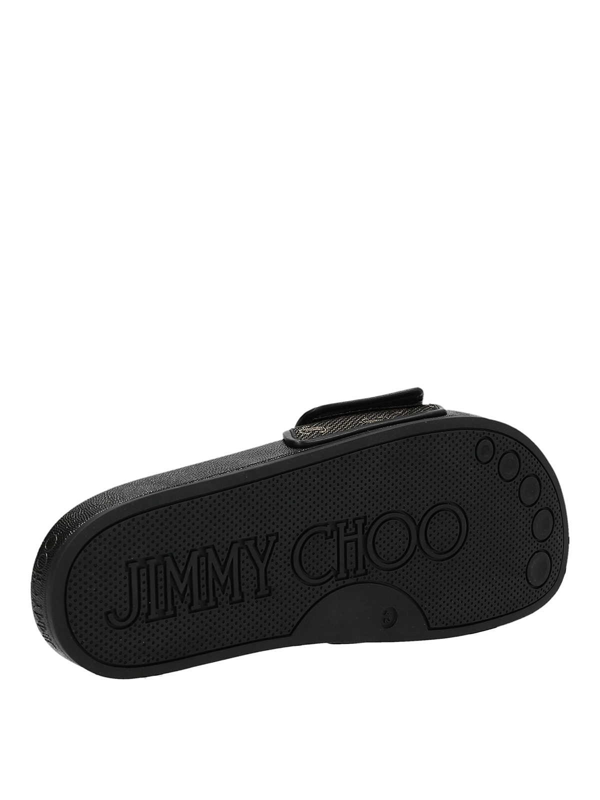 Jimmy Choo Fitz Monogram-Jacquard Slides