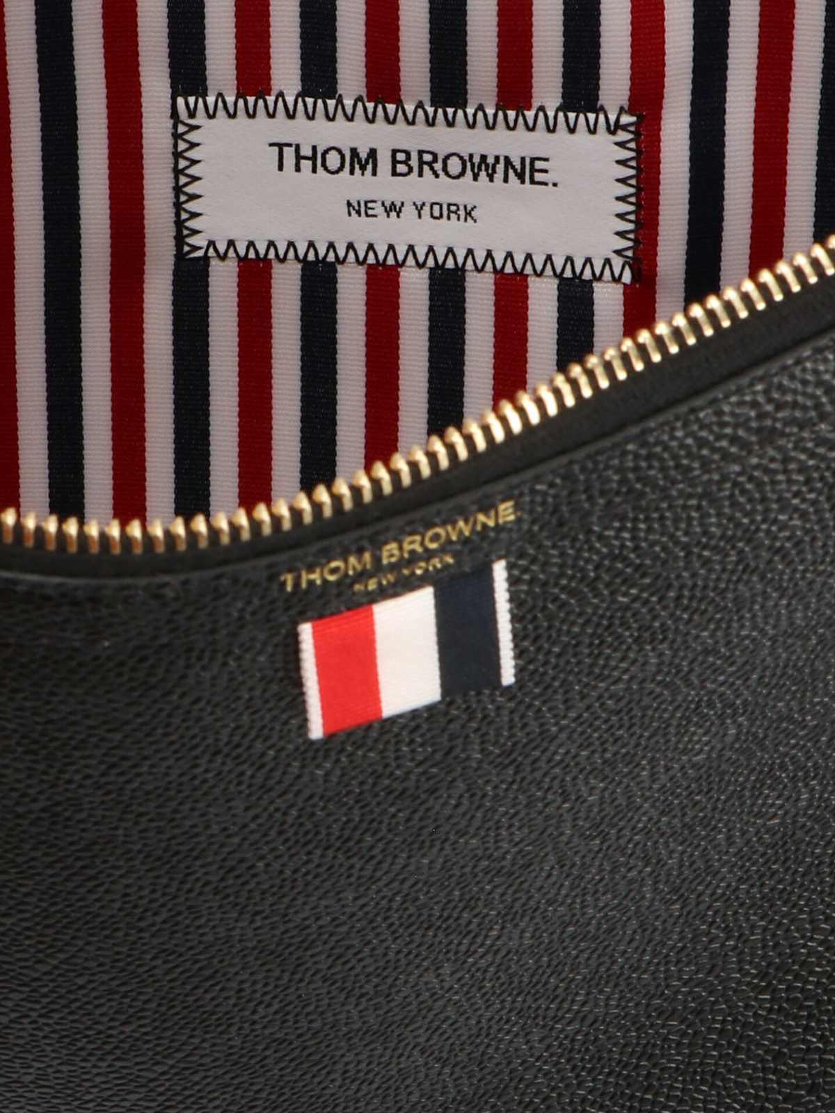 Shop Thom Browne Gusset Folio Document Holder In Black