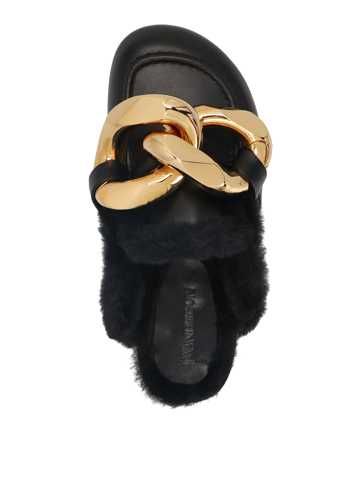 J.W. Anderson Chain Eco Fur Mules - Black - Women