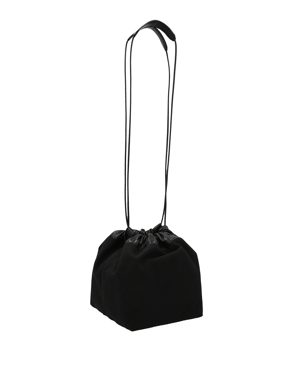 Shop Jil Sander Dumpling Bucket Bag In Black