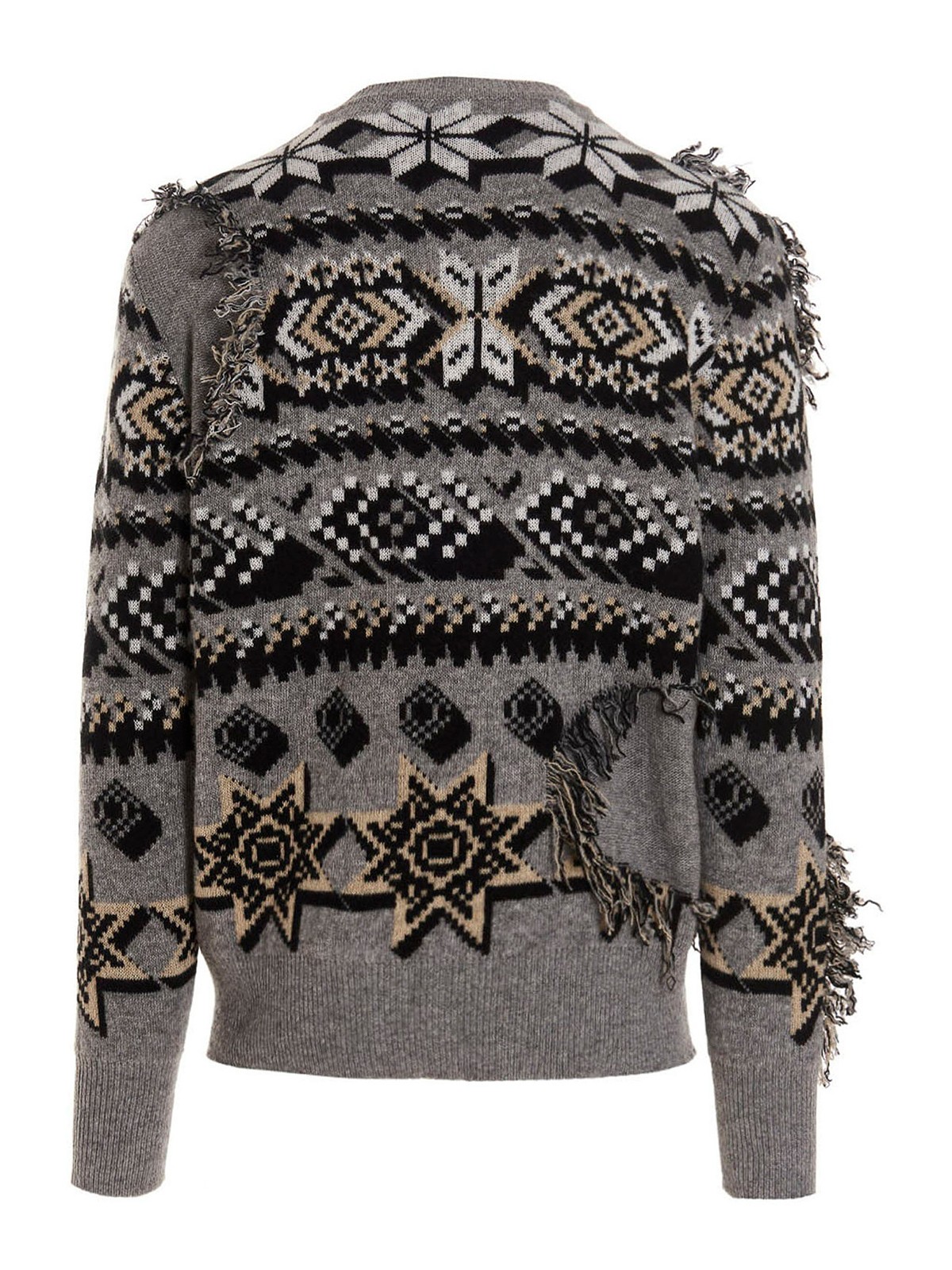 Etro Wolf embroidery sweater - Grey - Men | 1M91093880003