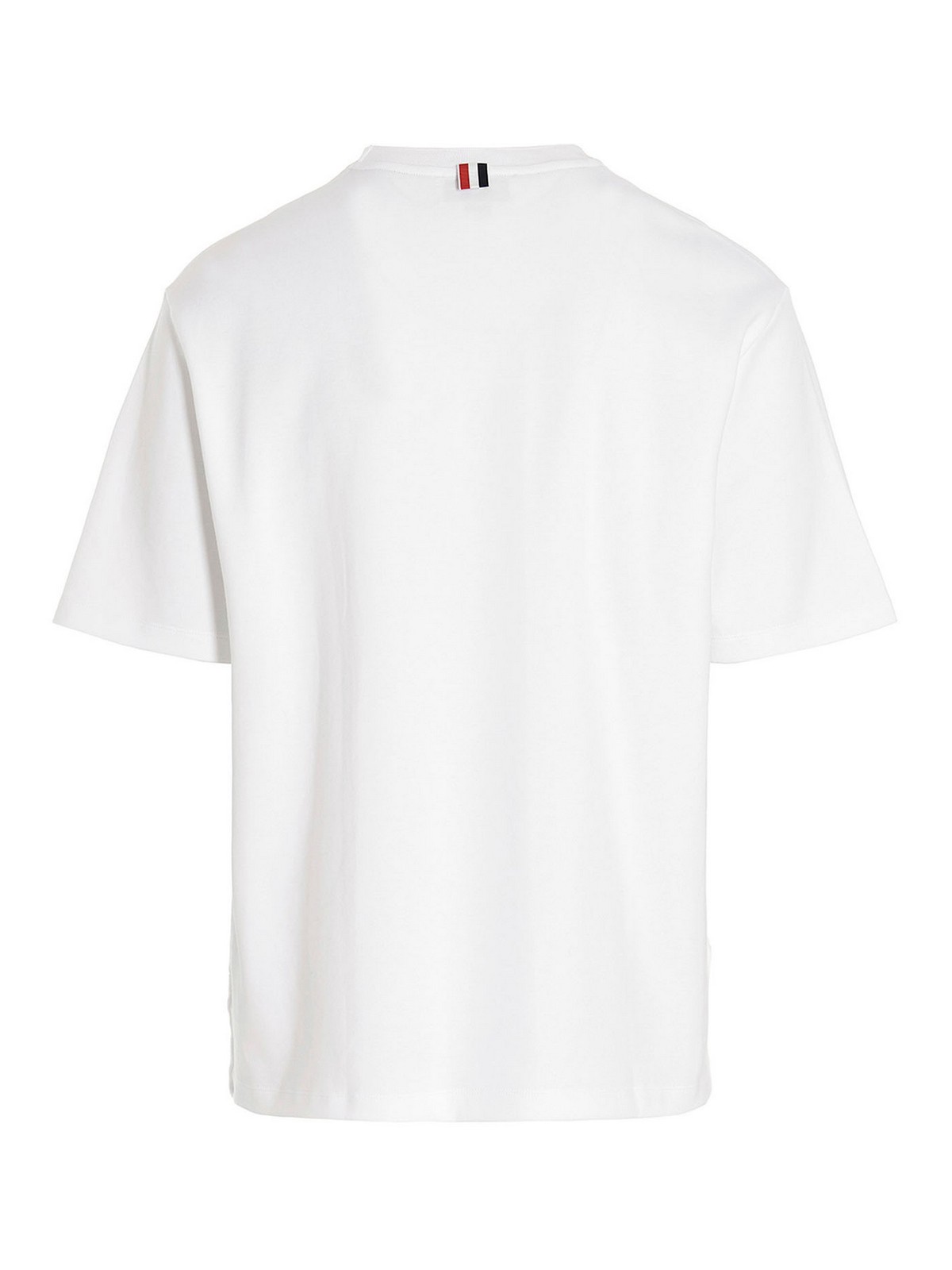 Shop Thom Browne Pocket T-shirt In Blanco