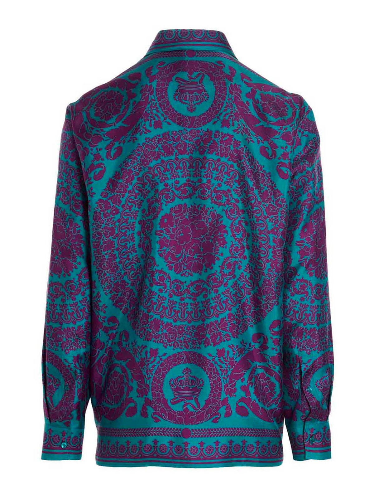 Tシャツ・カットソー VERSACE FW25 Printed silk shirt (10039411A03044 5B000) VERSACE Medusa Silk Shirt | Size 44 – theREMODA