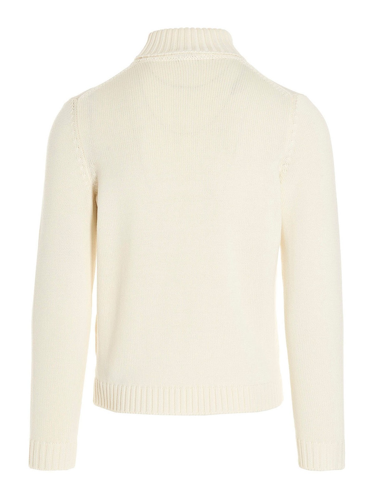 Shop Zanone Turtleneck Sweater In Blanco