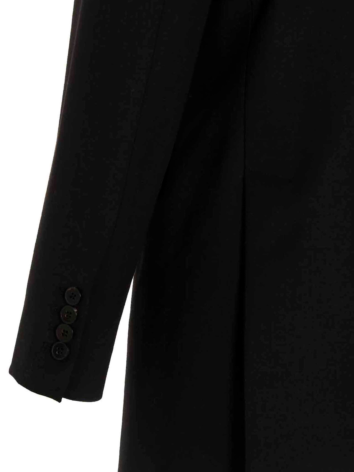 Alberto Biani Wool Double Breast Blazer Jacket In Black