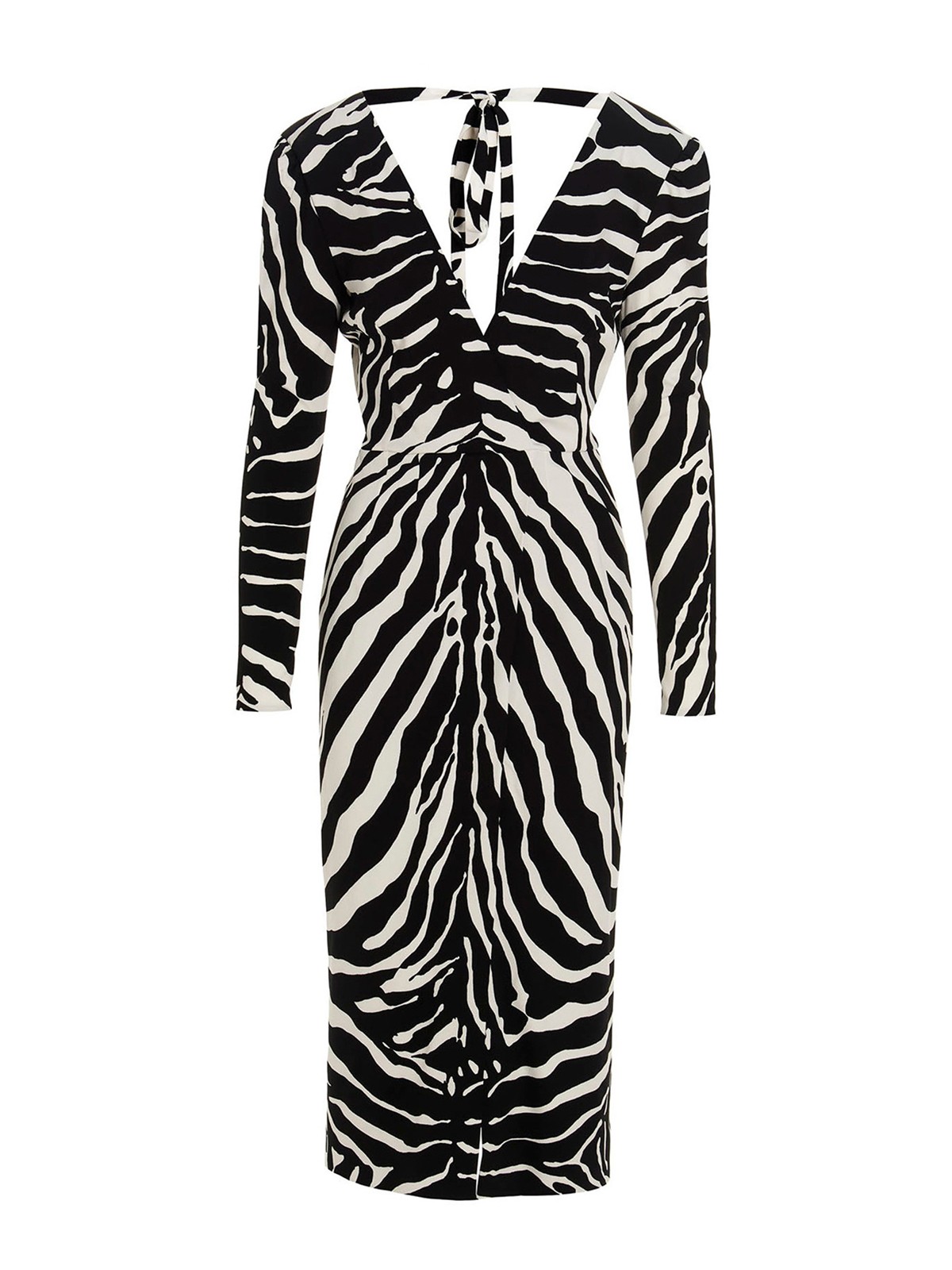 Shop Dolce & Gabbana Zebra Dress In Black